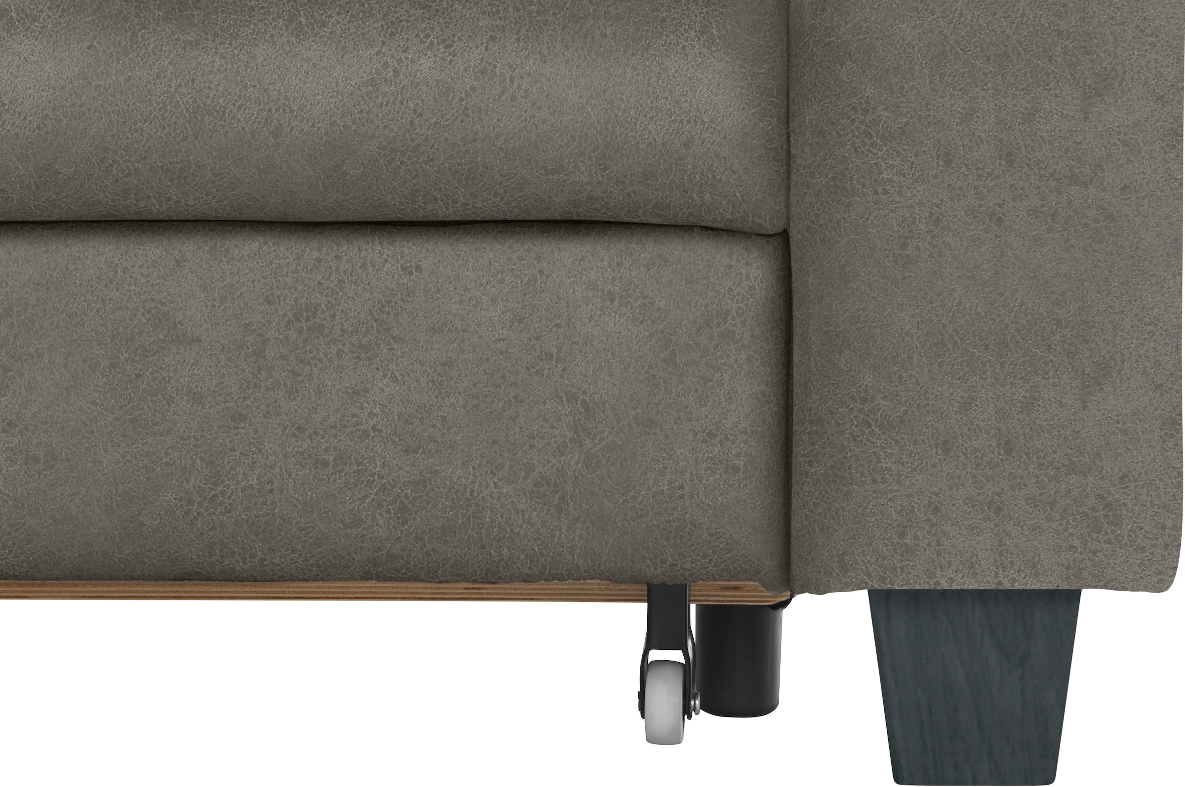 TRENDMANUFAKTUR Ecksofa »Chamber, zeitlos & elegant, bequem, L-Form«, inklusive einer Kopfstütze, wahlweise Schlaffunktion, B/T 203/245cm