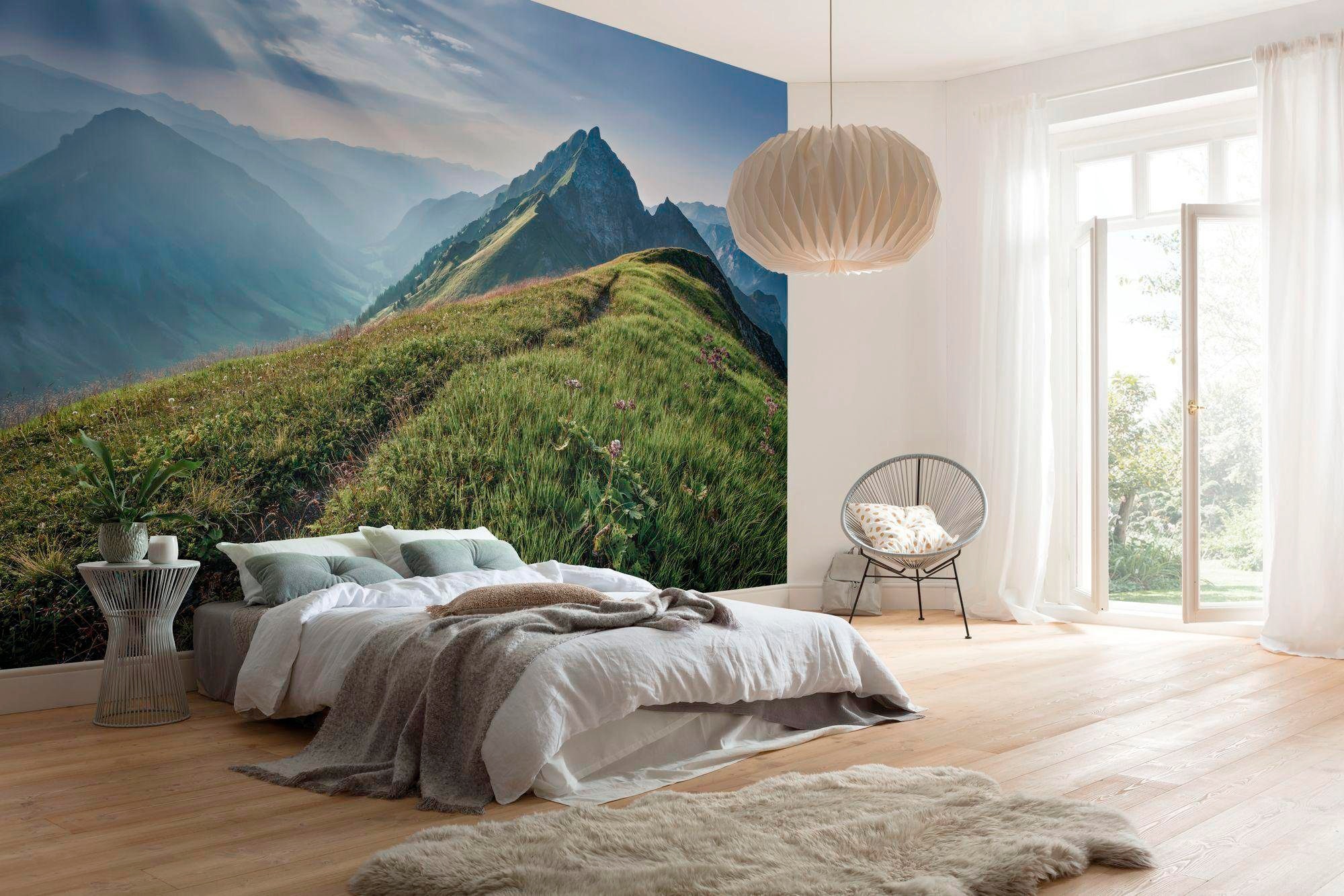 Komar Vliestapete »Digitaldruck Vlies - Green Vein - Größe 400 x 250 cm«, bedruckt, Wohnzimmer, Schlafzimmer