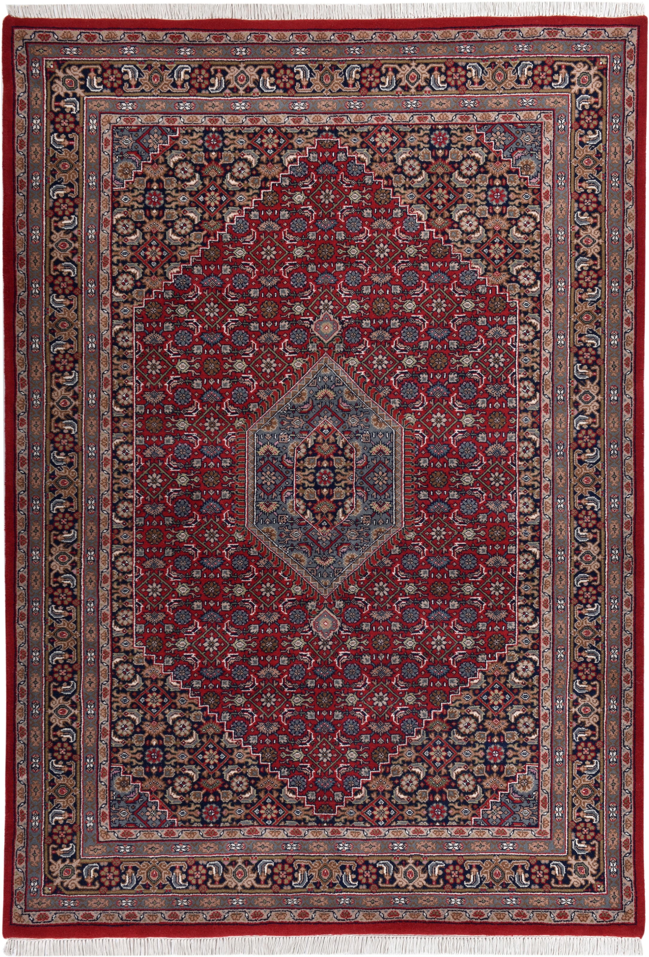 my home Orientteppich »BB Oriental«, rechteckig, 12 mm Höhe, reine Wolle, handgeknüpft, orientalisches Design, mit Fransen