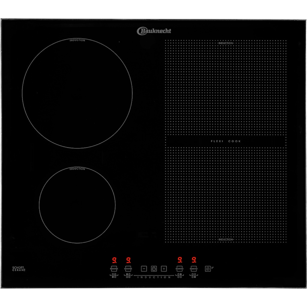 BAUKNECHT Induktions Herd-Set »HEKO Flamenco Flexi«, HIR4 EI8VS3 PT R, mit Backauszug, (Set)