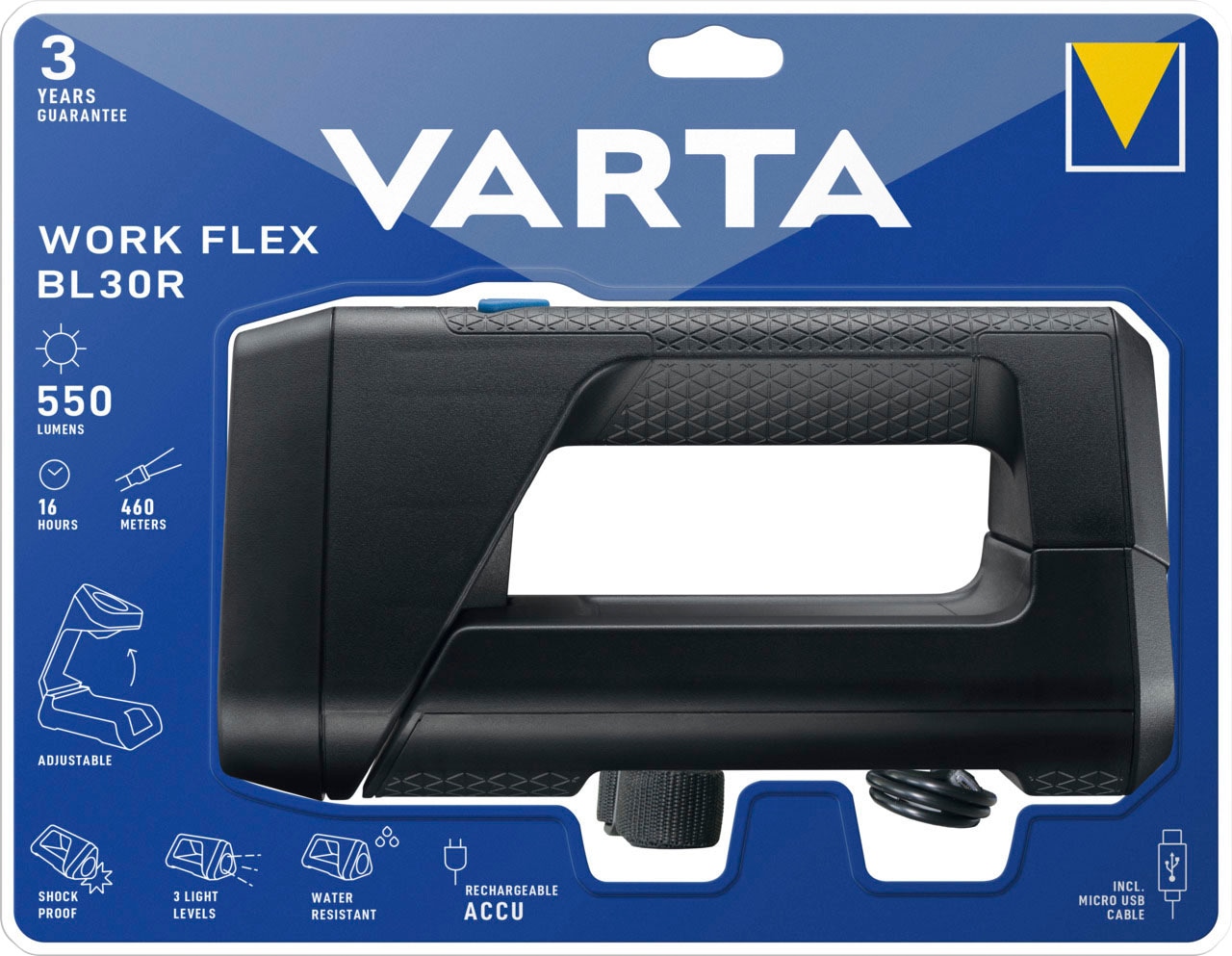 VARTA Taschenlampe »Work Flex BL30R«