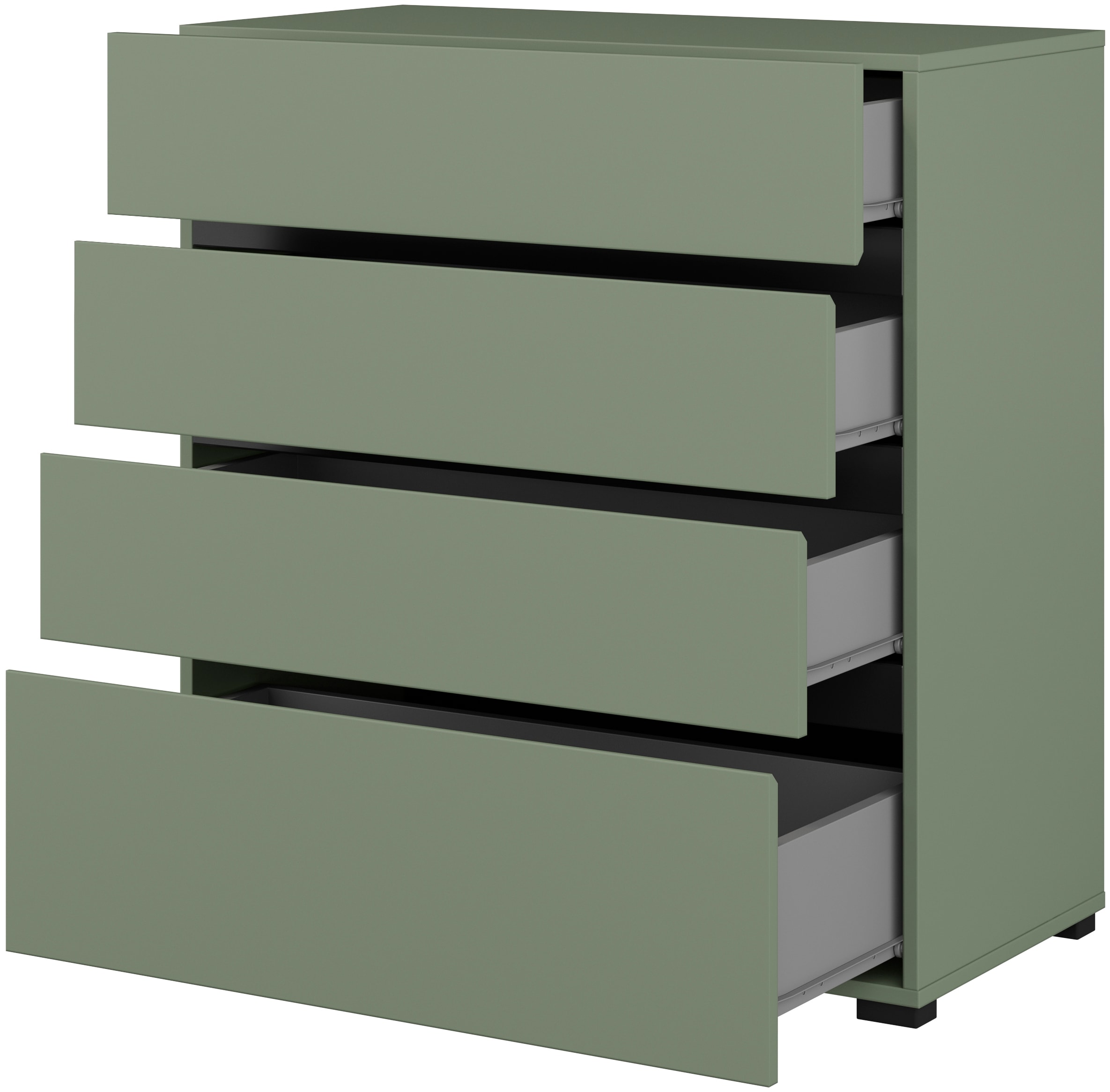 Home affaire Schubkastenkommode »Cross, moderne grifflose Kommode, 80x40x85cm (BxTxH)«, Schubladenschrank, Sideboard mit 4 Schubkasten