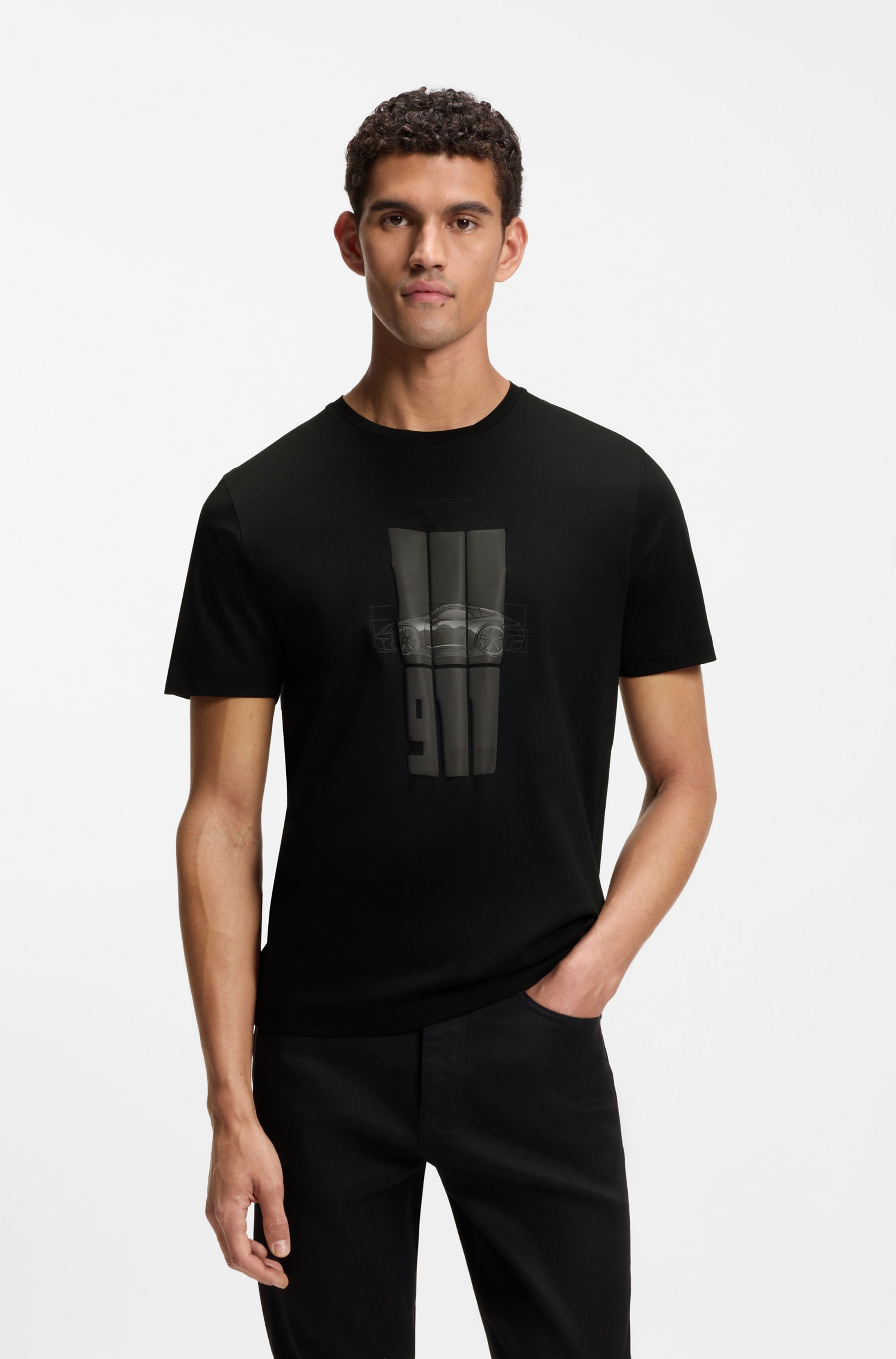BOSS GREEN T-Shirt »Porsche Spirit 70 Capsule Collection« Premium Herrenmode Innovative Geruchskontroll-Technologie HEIQ MINT