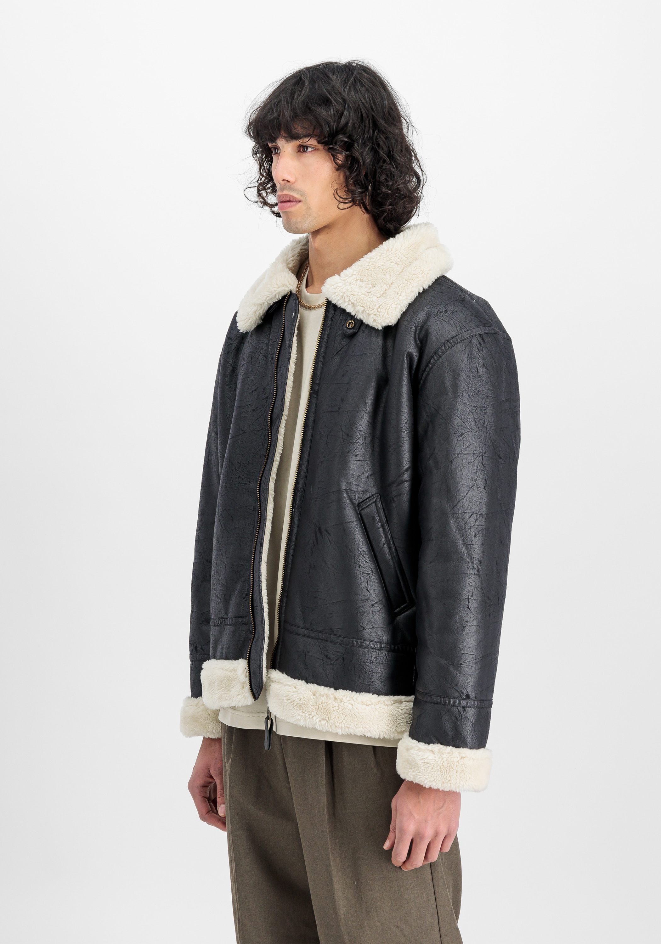 Alpha Industries Lederjacke »B-3 Faux Leather«
