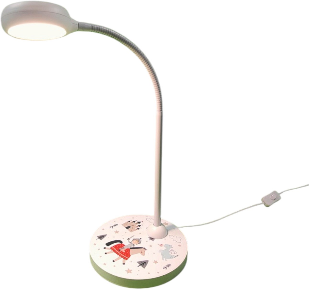 niermann Schreibtischlampe »Kinderlampe mit Motiv "Ritter Theo", Kinderzimmer« GX53 1 Stk. flexibel verstellbarer Leuchtenarm, Made in Germany