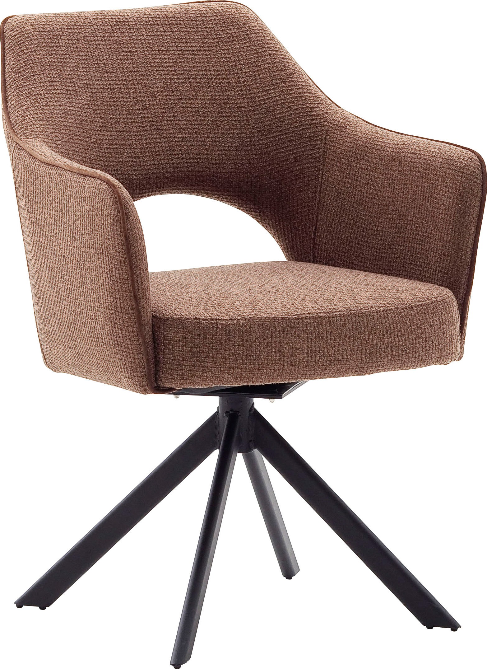 MCA furniture 4-Fußstuhl »Tonala«, (Set), 2 St., Velourstoff grob, (2er-Set), 180° drehbar, Belastbarkeit 120 kg, Sitzhöhe ca. 49 cm