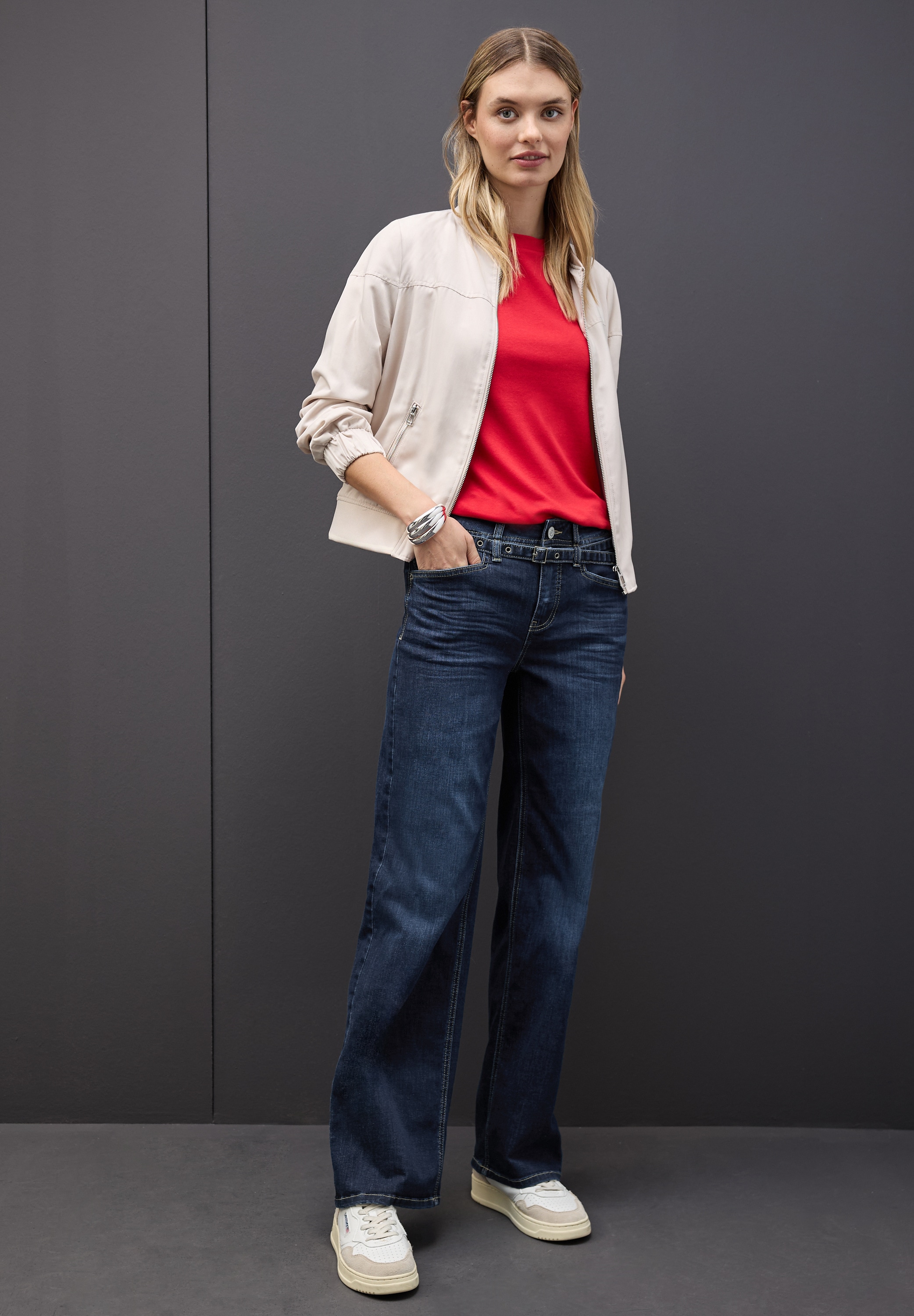 STREET ONE Weite Jeans, mit Jeans-Gürtel