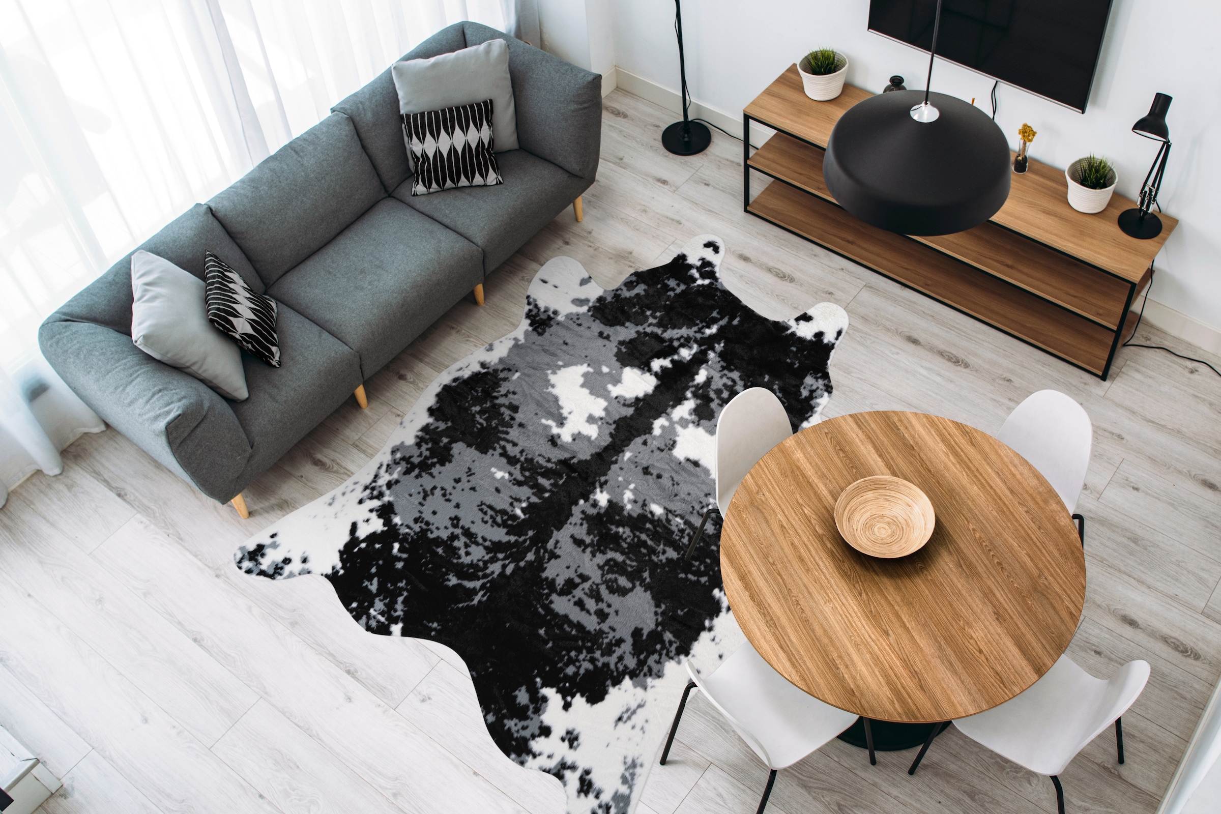 me gusta Teppich »Desert 225« rechteckig 19 mm Höhe Kunstfellteppich, gemütlicher/weicher Flor, Rücken in Wildlederoptik