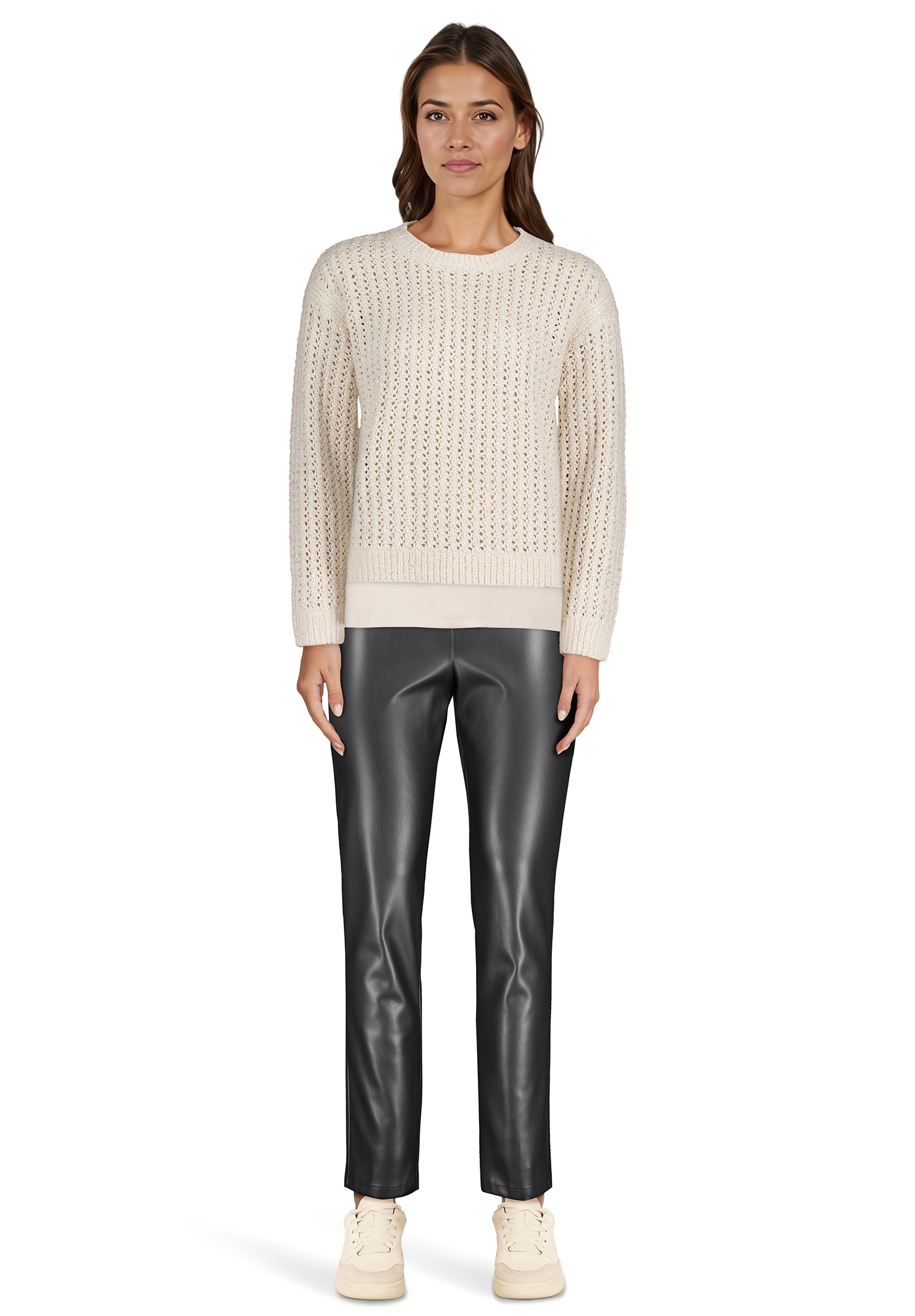 Betty Barclay Rundhalspullover »Grobstrick-Pullover mit Lochmuster«