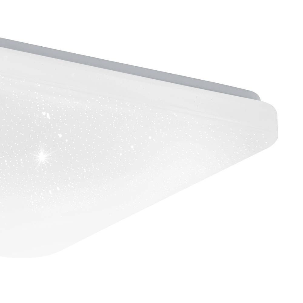 EGLO LED Deckenleuchte »FRANIA-S Deckenlampe, weiß, Kristalleffekt, geringe Aufbauhöhe,1x14,6W«, 1 flammig, Leuchtmittel LED-Board | LED fest integriert, Wohzimmer, Küche, Esszimmer, Flur, modern, 1600 Lumen, 33x33x7cm