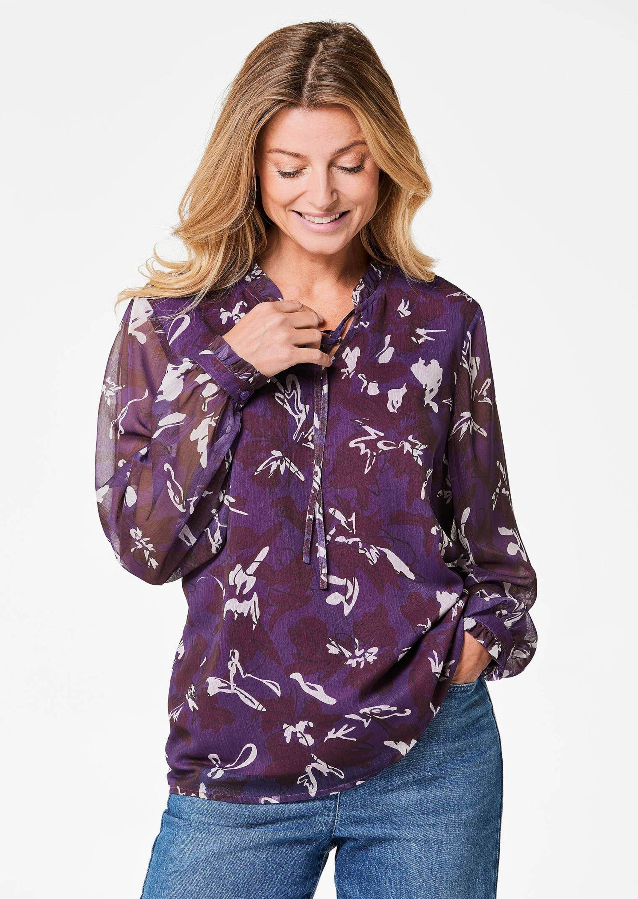 GOLDNER Chiffonbluse »Kurzgröße Bluse«