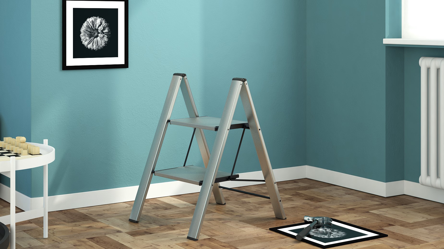 Bischof Colombo Trittleiter »Leonardo 2« 3-stufig, klappbar, rutschfeste Stufen, Tragkraft 150 kg