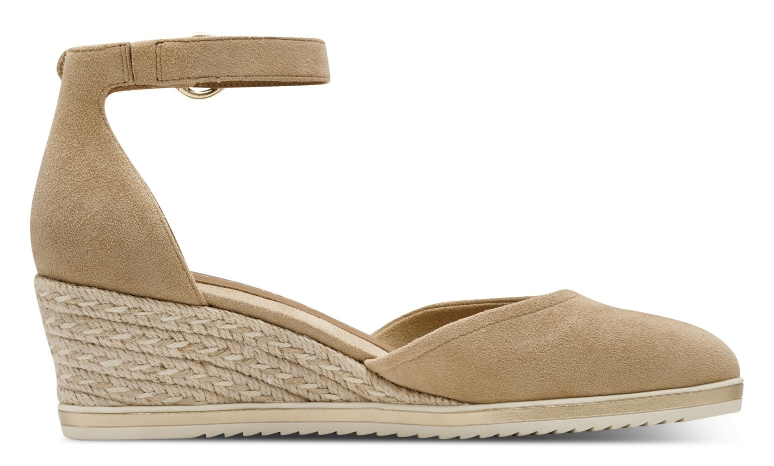 Tamaris Keilpumps, Keilabsatz, Schlupfschuh, Riemchensandale mit modischem Jute-Besatz