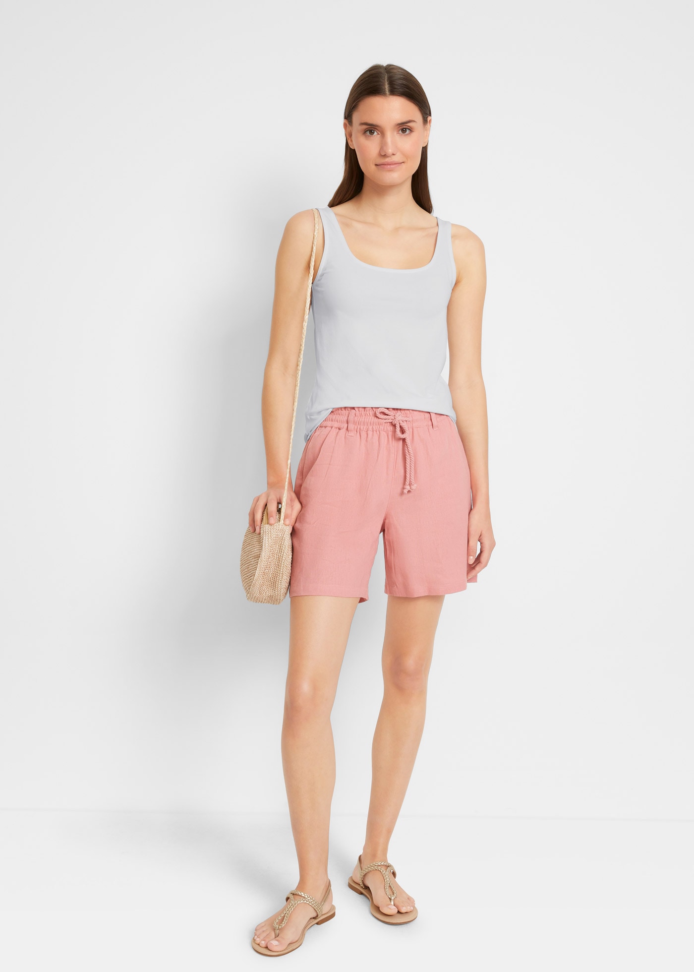 bonprix Tanktop Packung, 2 tlg. taillierte Passform, mit Carré-Ausschnitt