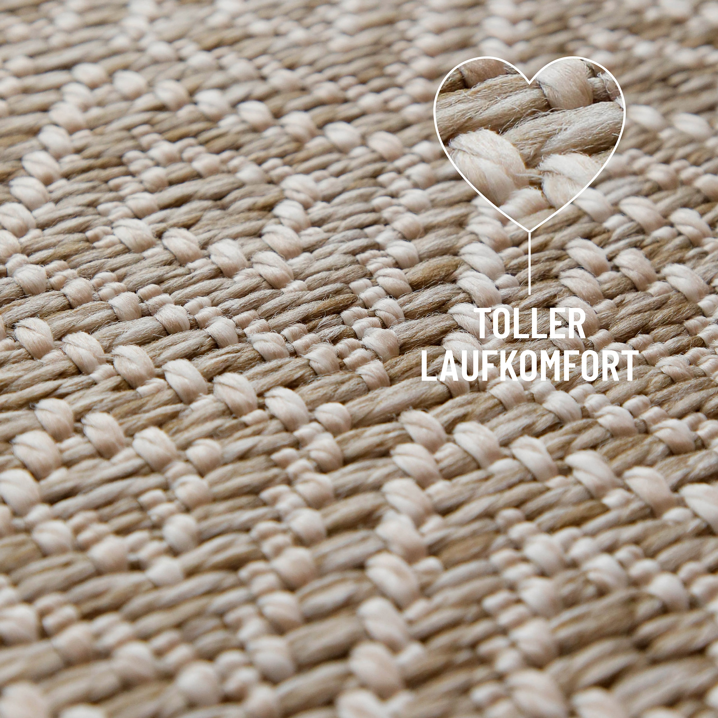 Wecon home Teppich »Miami Beach« rechteckig 5 mm Höhe In- & Outdoor Teppich, wetterfest, modernes Rauten Muster, Balkon