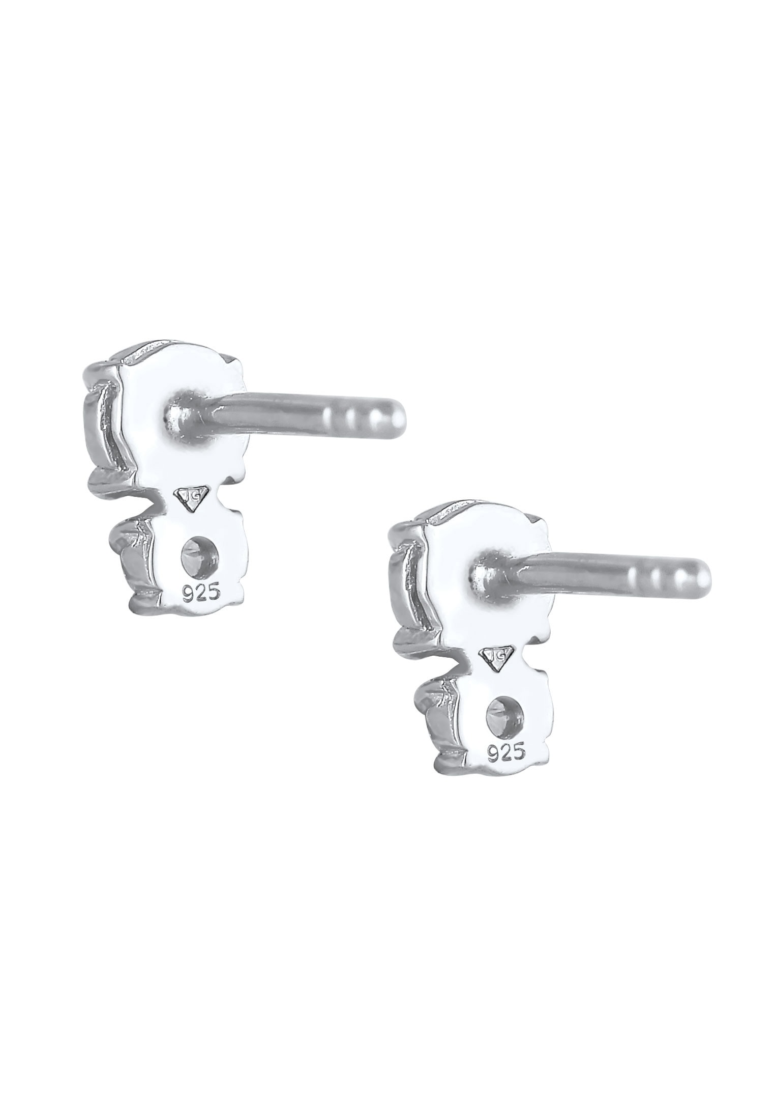 Elli Paar Ohrstecker »Ohrringe Ohrstecker Zirkonia Basic Rund 925 Silber«