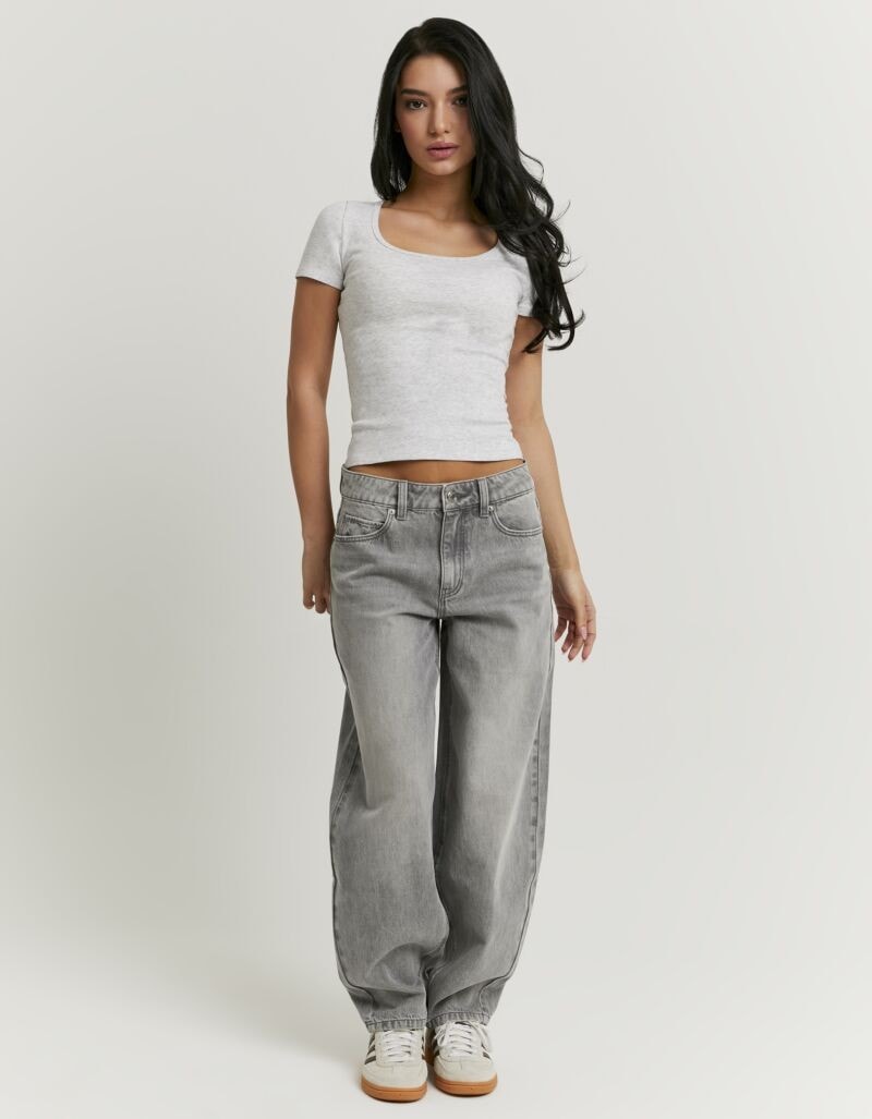 Tally Weijl High-waist-Jeans »SPADEJOELLE« Baumwollmischung, barrel fit