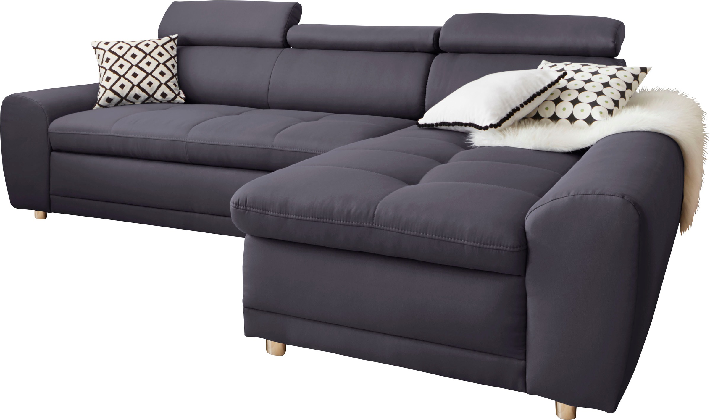 sit&more Ecksofa »Riva L-Form« inklusive Kopteilverstellung, wahlweise mit Bettfunktion