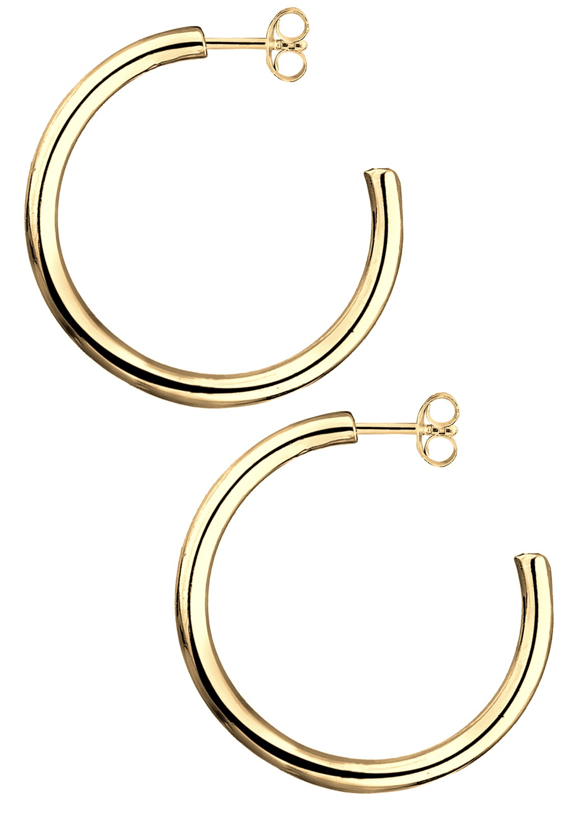 Elli Paar Creolen »Ohrringe Basic Schlicht mit Stecker 925 Silb«