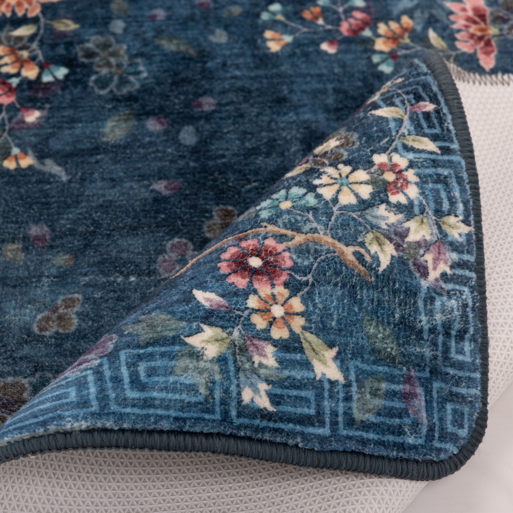 Gino Falcone Badematte »Aquata GF-165, Badvorleger, Badezimmer Teppich« Höhe 7 mm rutschhemmend beschichtet fußbodenheizungsgeeignet Badteppich, bedruckt, Blumen Design, rechteckig
