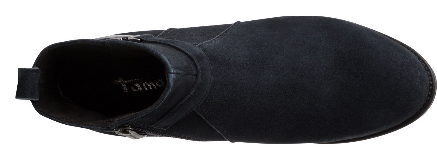 Tamaris Stiefelette, Blockabsatz, Businessschuh mit praktischem Innenreißverschluss