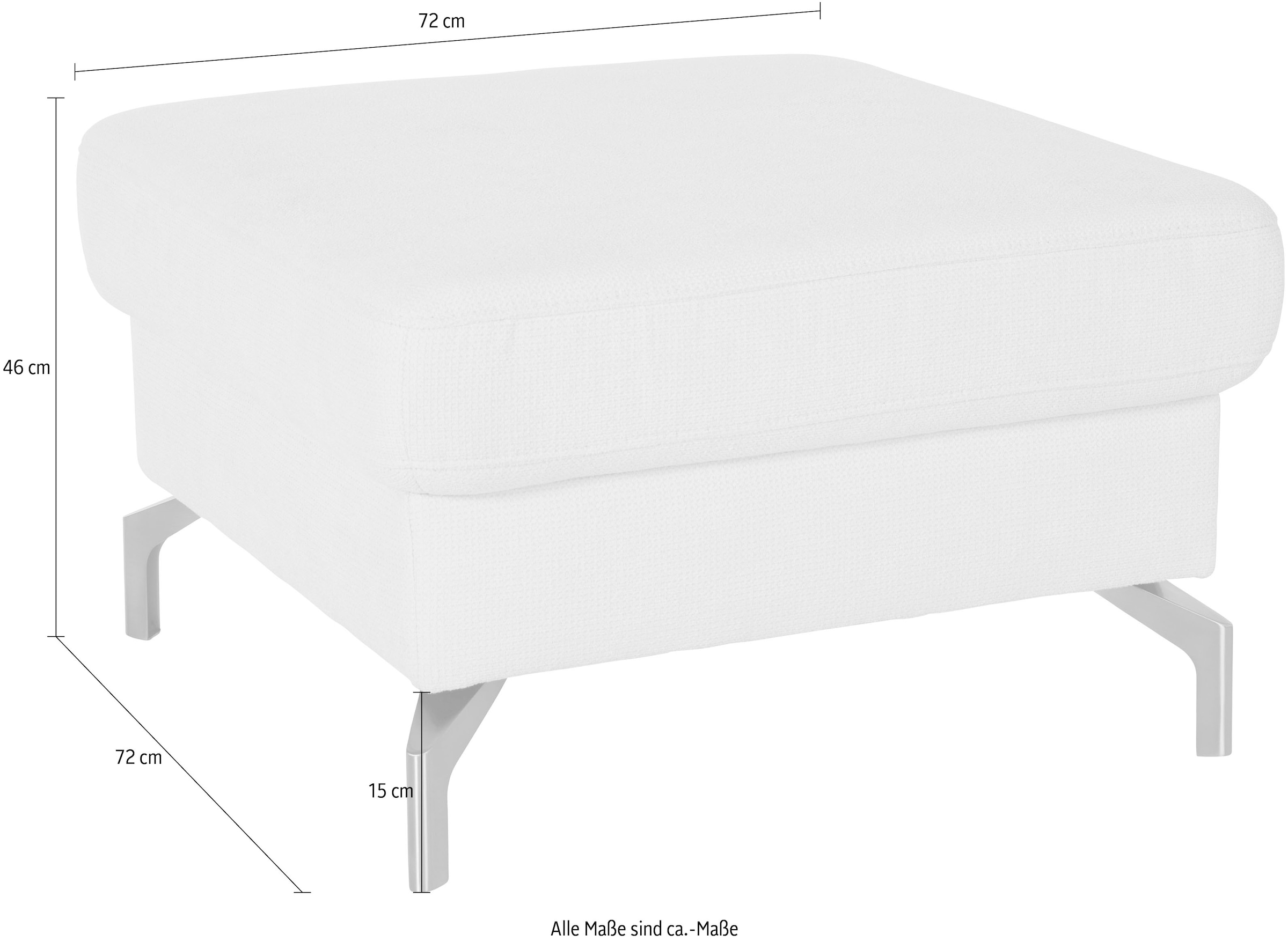 sit&more Hocker »Percy« Fußhöhe 15cm, wahlweise mit unterschiedlichen Fußfarben