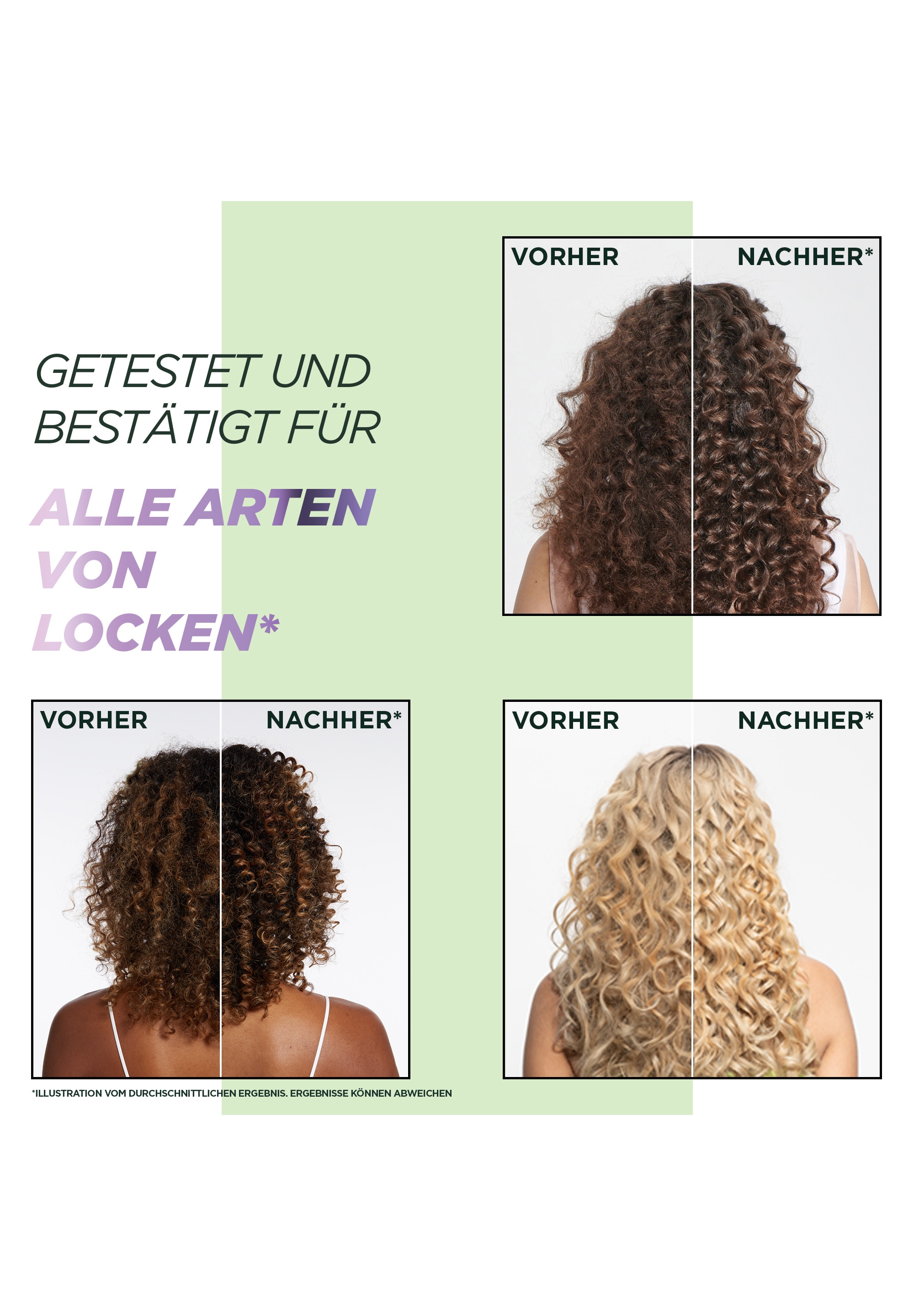 GARNIER Haarmaske »Garnier Fructis Locken Methode Maske (6er Pack)«
