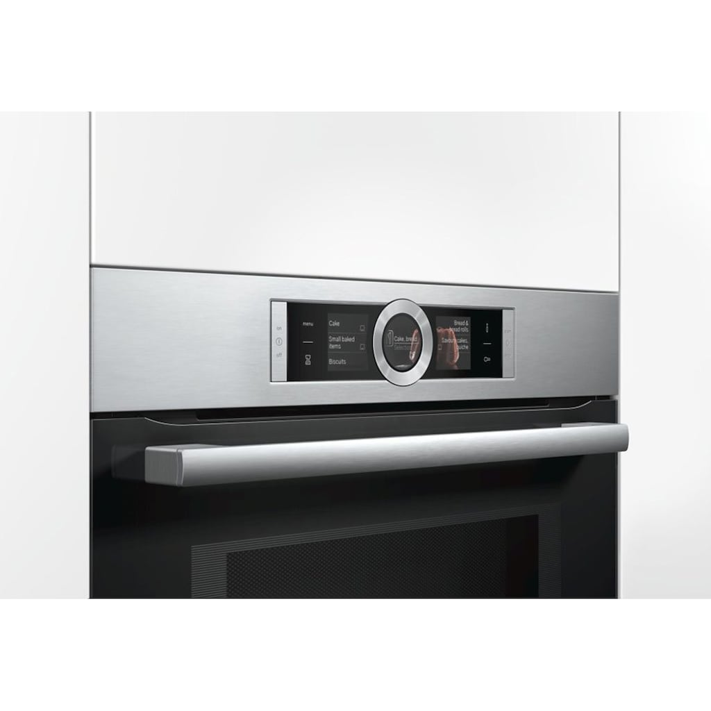 BOSCH Backofen mit Mikrowelle »HMG636RS1«, Serie 8, HMG636RS1, mit Vollauszug, ecoClean Direct