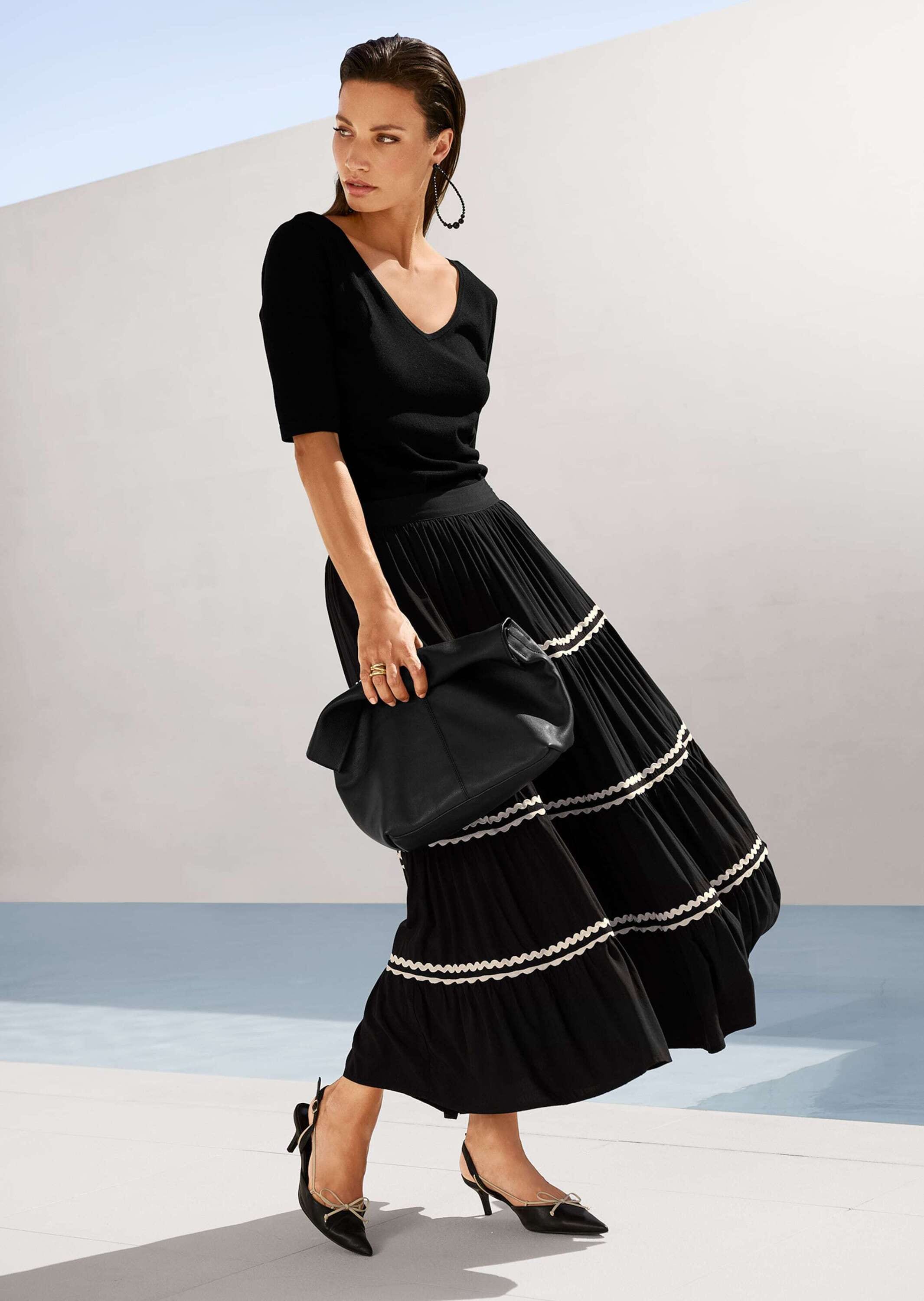 MADELEINE Midirock »Rock Langer Stufenrock zum Schlüpfen«