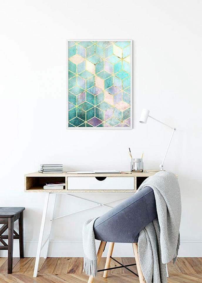 »Mosaik Abstrakt, (1 Garantie Schlafzimmer, St.), XXL online Wohnzimmer mit 3 Komar Poster | Jahren Kinderzimmer, kaufen Verde«,