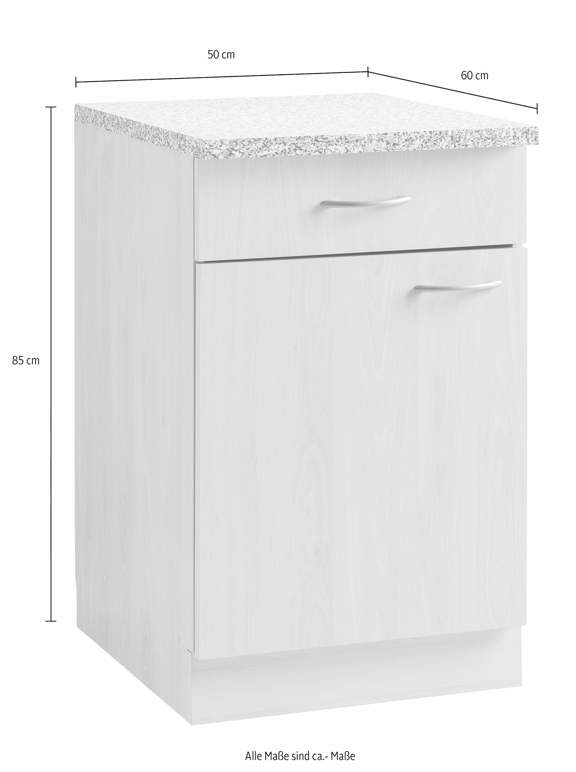 wiho Küchen Unterschrank »Kiel«, 50 ♕ cm in cm 60 breit, bei Tiefe