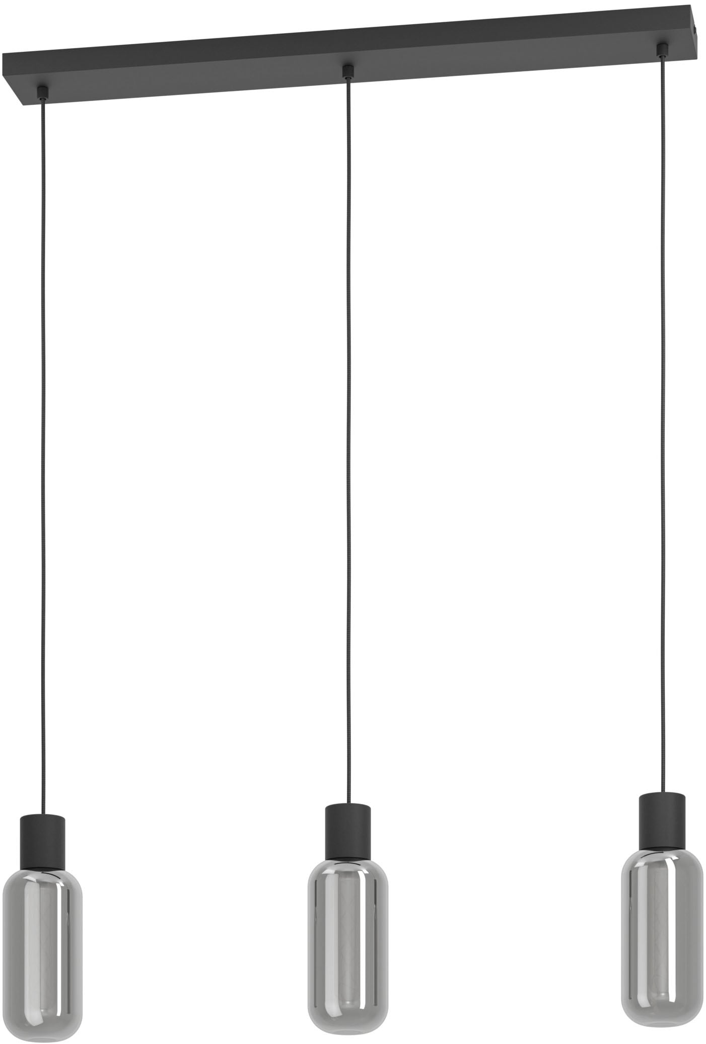 EGLO Hängeleuchte »MAIONE Pendellampe - Stahl - E27 - 3X4W - IP20« E27 1 Stk. Hängelampe, Deckenlampe, Wohnzimmer, Esszimmer, L77 x B9 x H110 cm