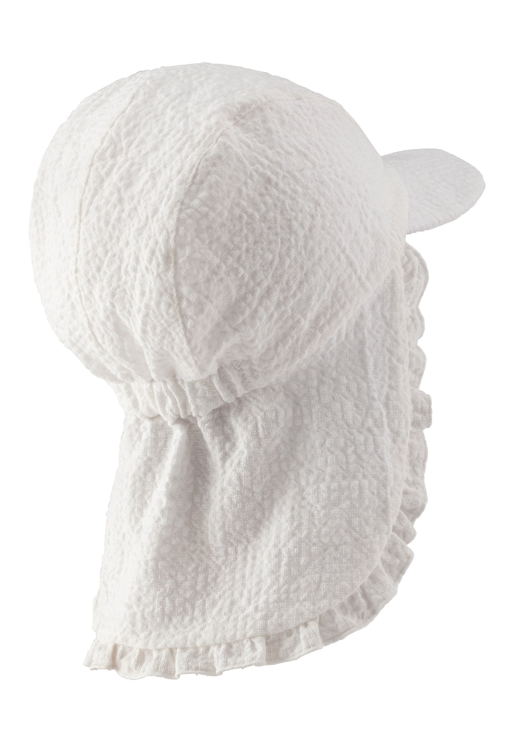 Sterntaler® Schirmmütze »Schirmmütze mit Nackenschutz Rüsche«