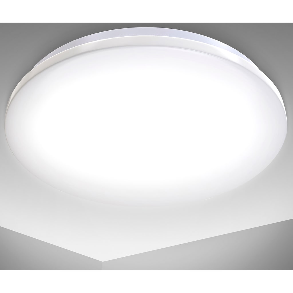 B.K.Licht LED Deckenleuchte »BK_DB1178 LED Bad-Deckenlampe, Neutralweißes Licht, Ø29cm, IP44«, 1 flammig-flammig