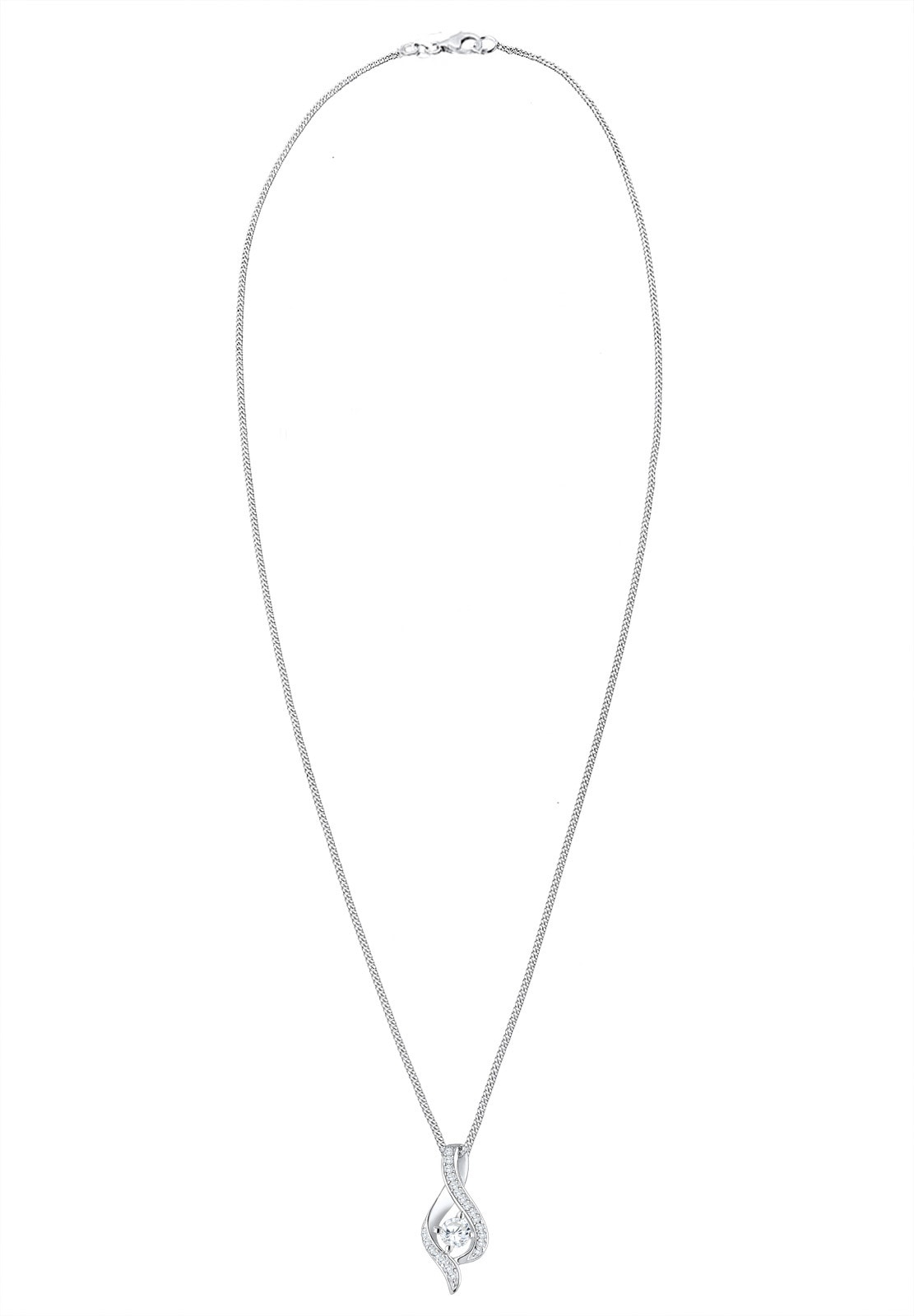 Elli Silberkette »Halskette Infinity Symbol Zirkonia Amoureux 925 Silber«