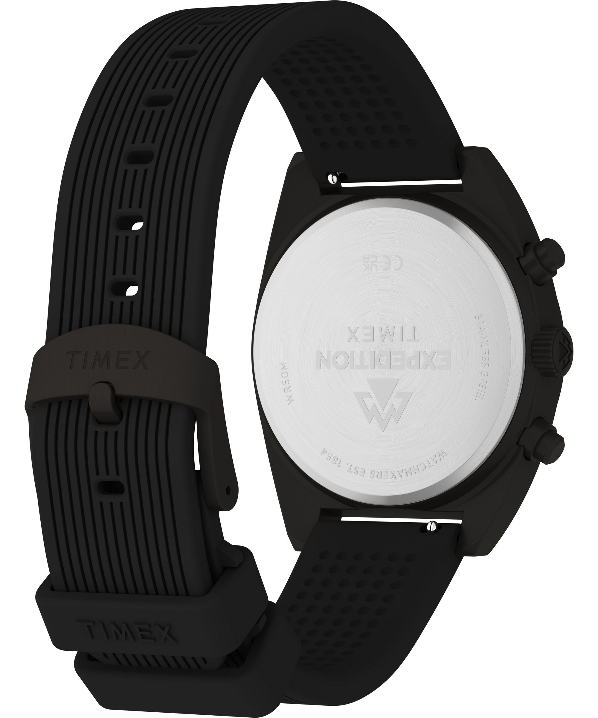 Timex Quarzuhr »Expedition® Capstone Chronograph« Armbanduhr, Herrenuhr, Silikonarmband, analog, Tag, Beleuchtung