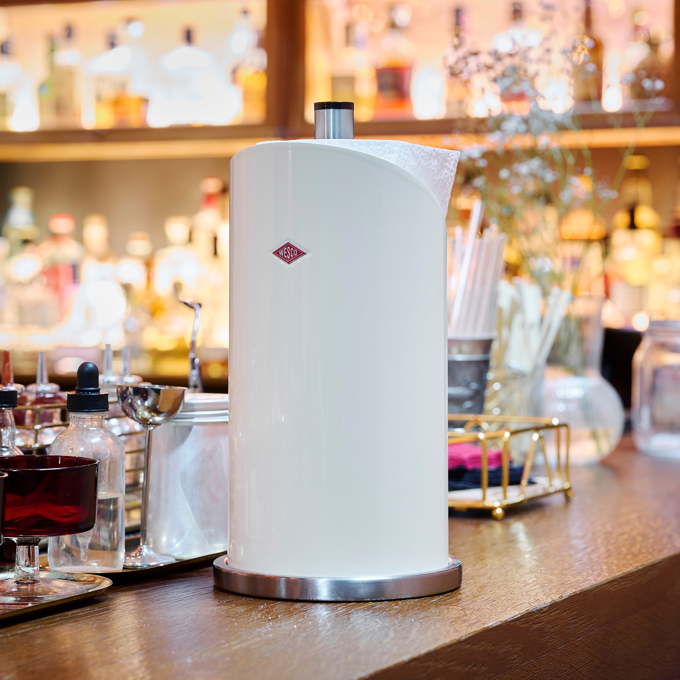 WESCO Küchenrollenhalter »Papierrollenhalter, Höhe ca. 30 cm« für handelsübliche Küchenpapierrollen oder 2-3 Toilettenpapierrollen