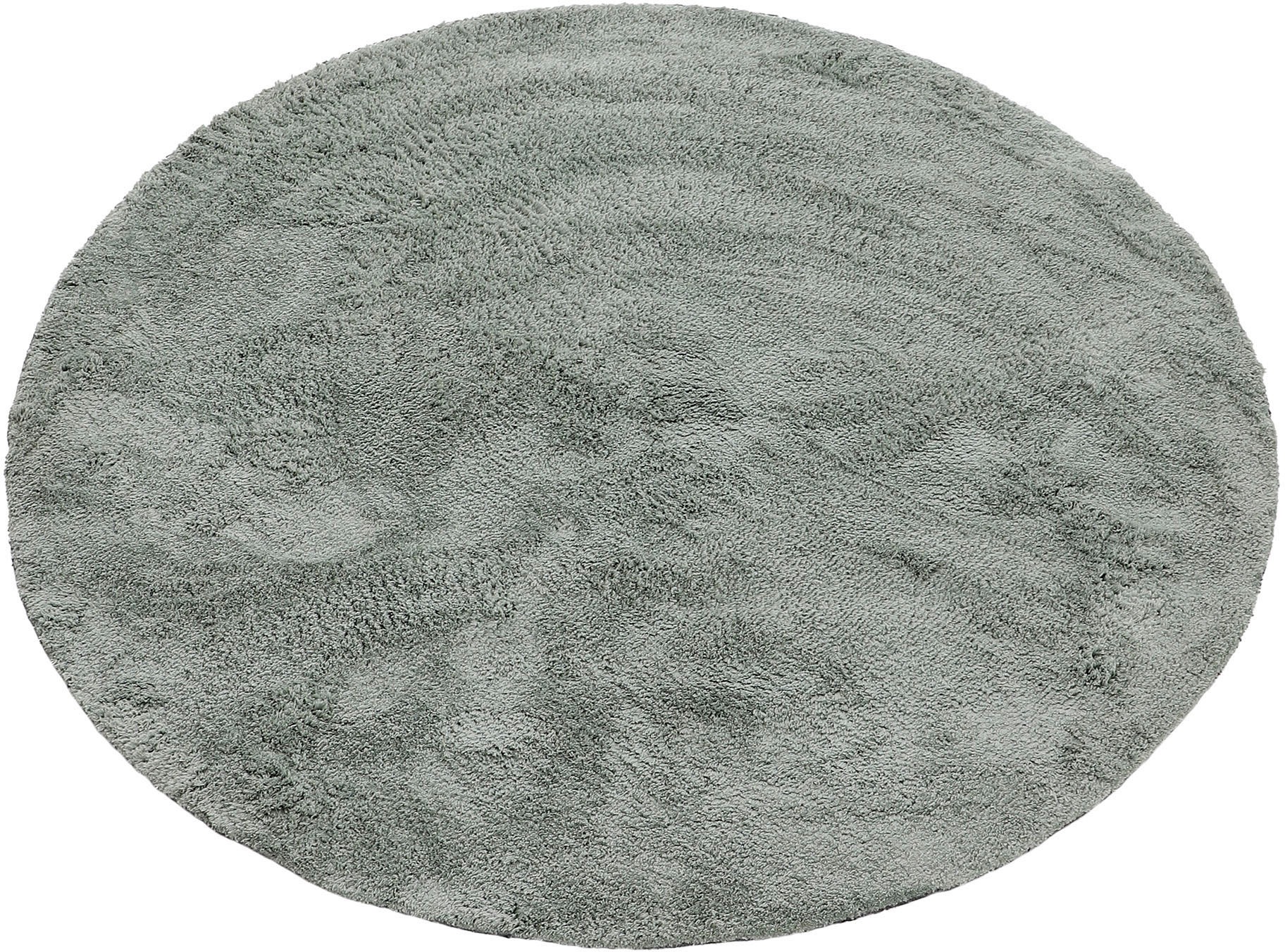 carpetfine Teppich »Silky«, rund, 20 mm Höhe, Shaggy, Langflor, uni, besonders weich, handarbeit