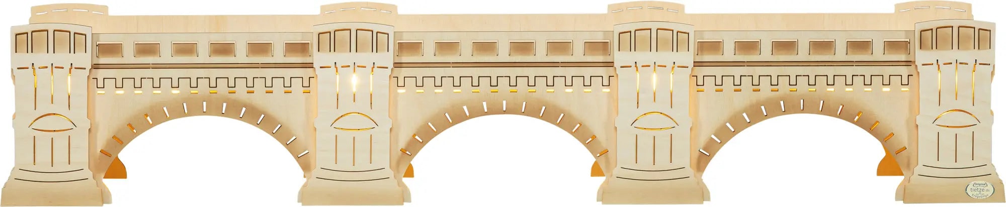 Tietze Erzgebirgsdegn LED Schwibbogen »Erhöhung Augustusbrücke exklusiv«