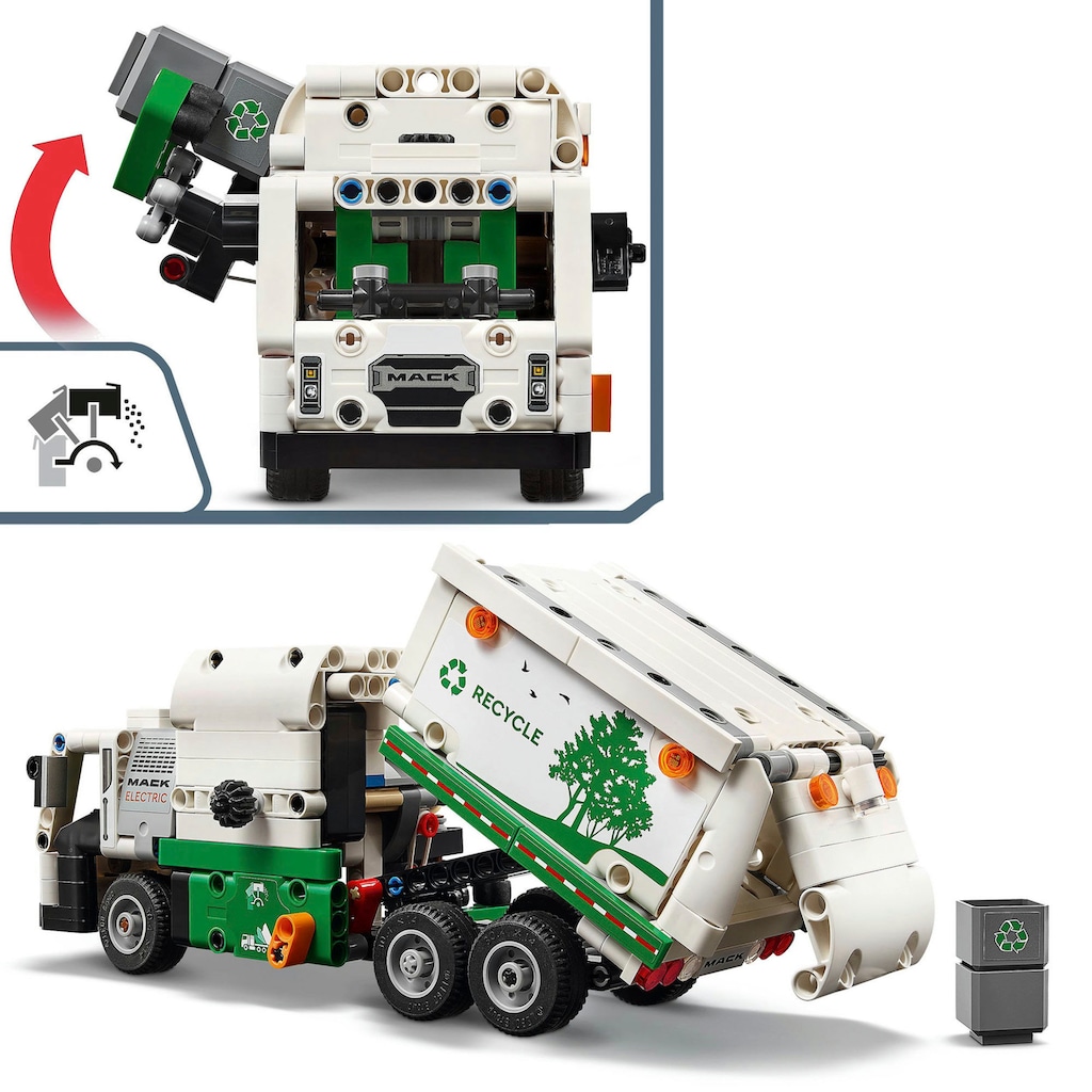 LEGO® Konstruktionsspielsteine »Mack® LR Electric Müllwagen (42167), LEGO Technic«, (503 St.)