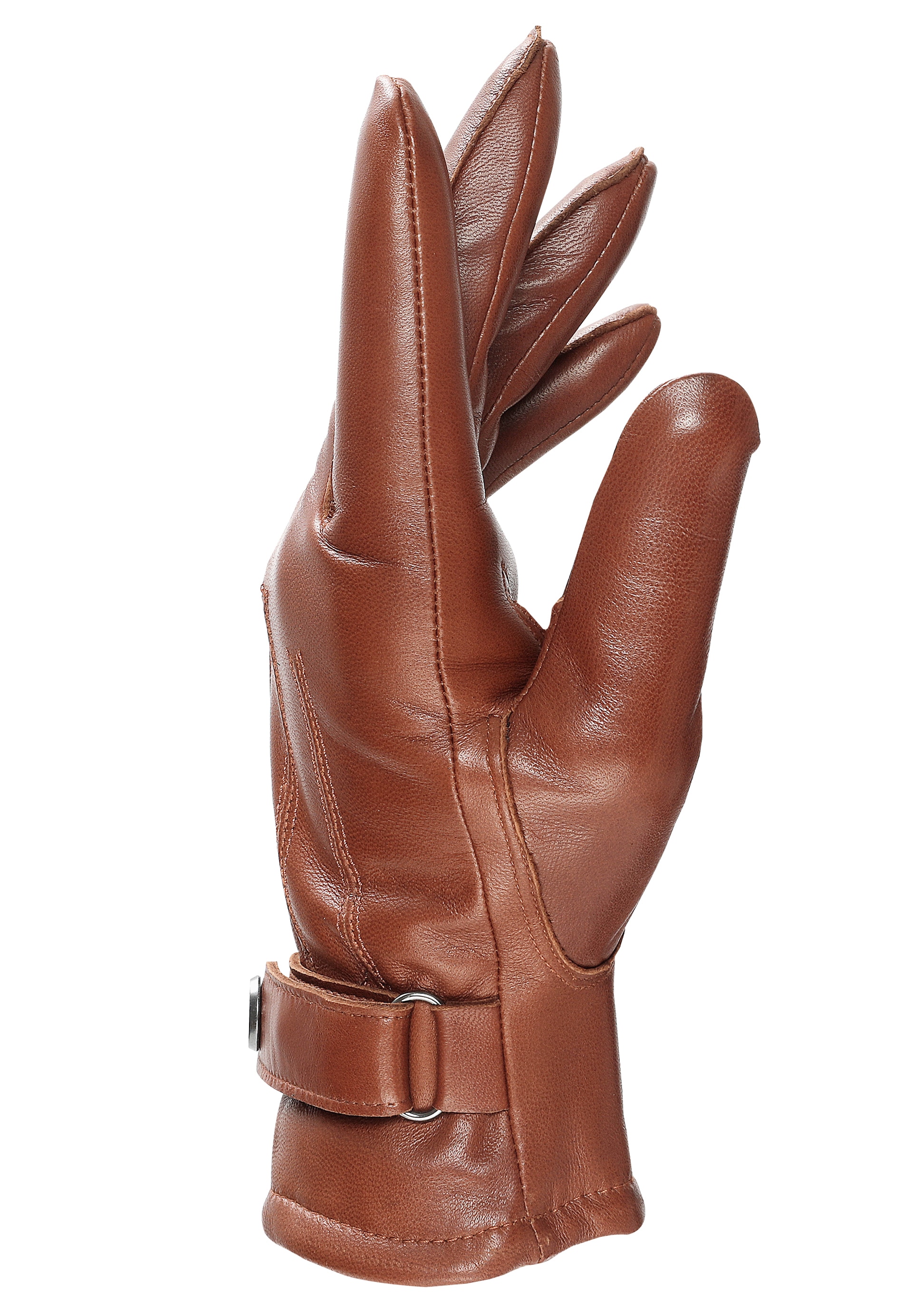 PEARLWOOD Lederhandschuhe »BROOKS« 1 Paar,  weiches Innenfutter, Wollanteil, verstellbarer Lederriegel