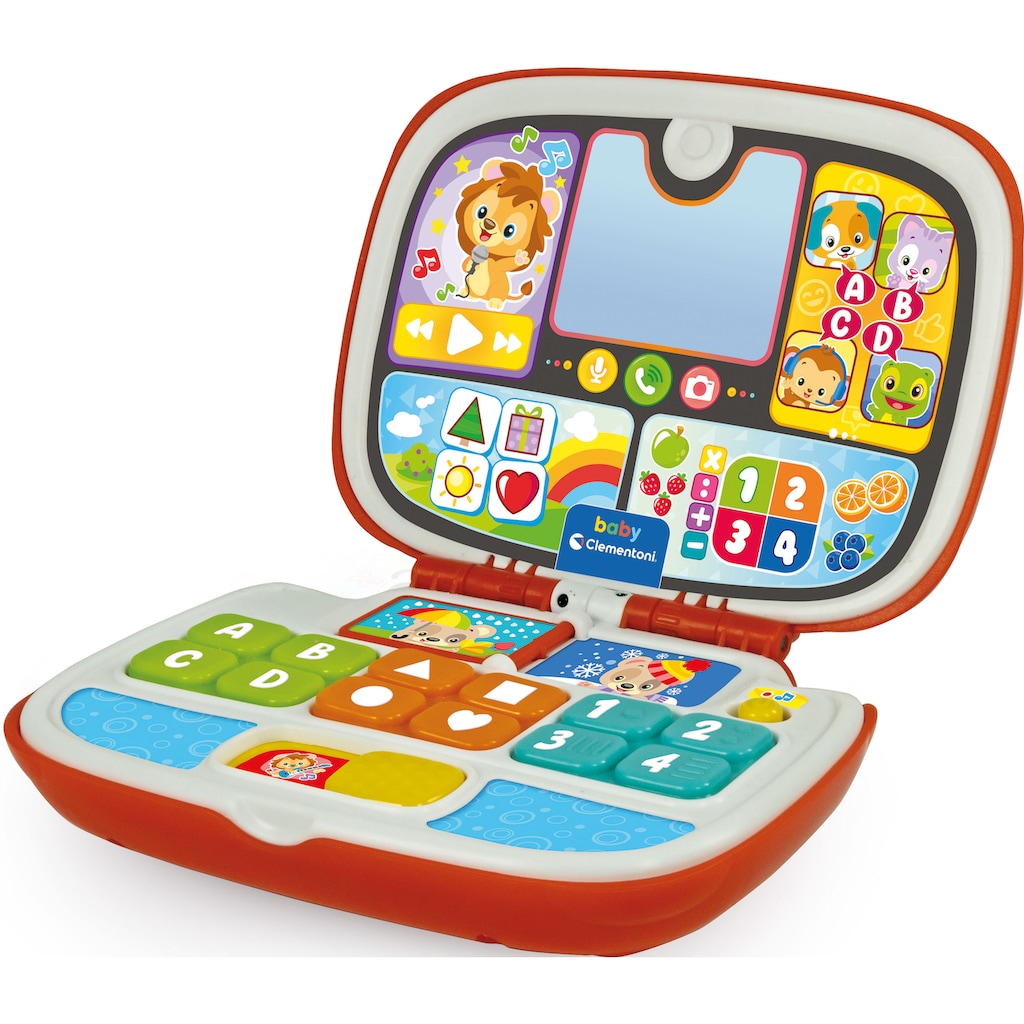 Clementoni® Kindercomputer »Baby Clementoni, Baby-Laptop Tierfreunde«, mit Licht- und Soundeffekten