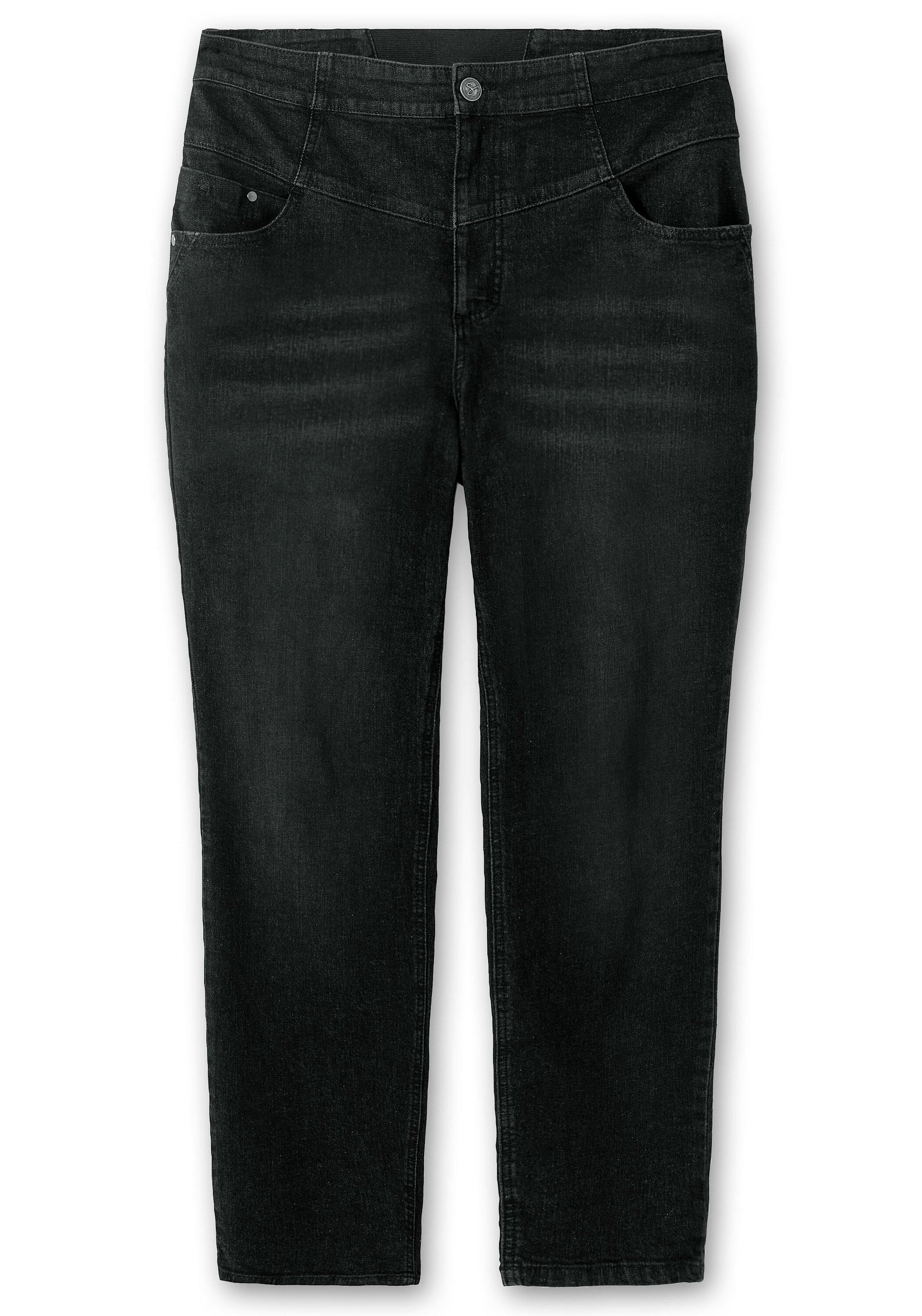 Sheego Stretch-Jeans »Schmale Jeans mit breitem High-Waist-Bund«