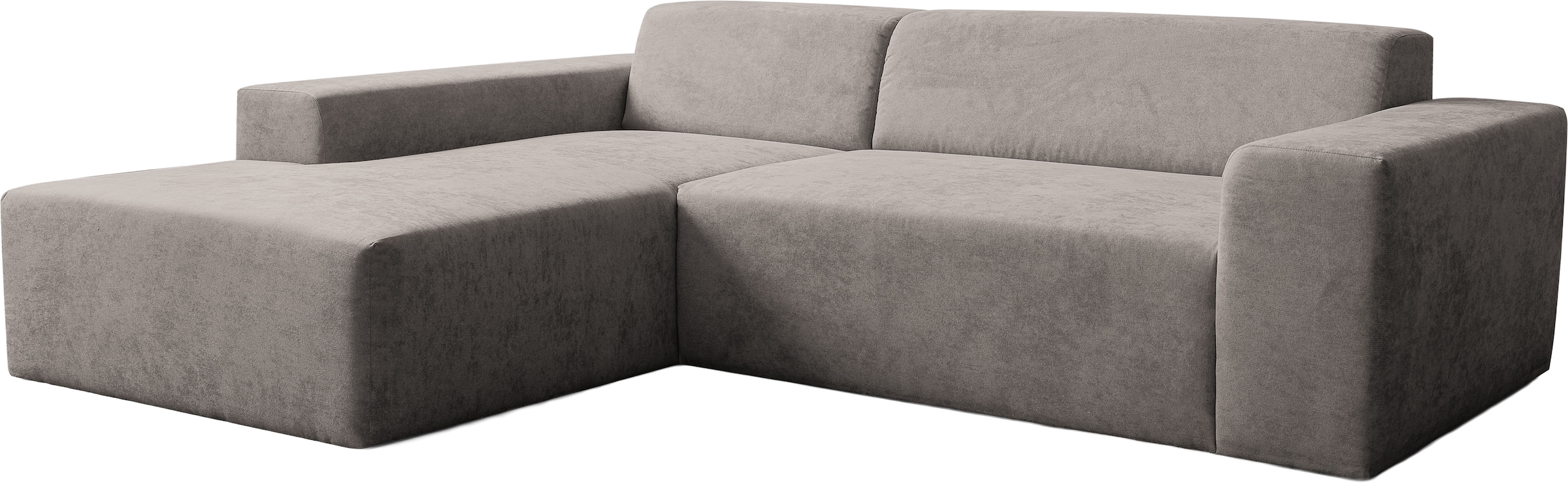 WERK2 Ecksofa »Zeus-L modern & zeitlos, Breite 253 cm, bequemes Sofa« moderne Optik mit abgerundeten Kanten