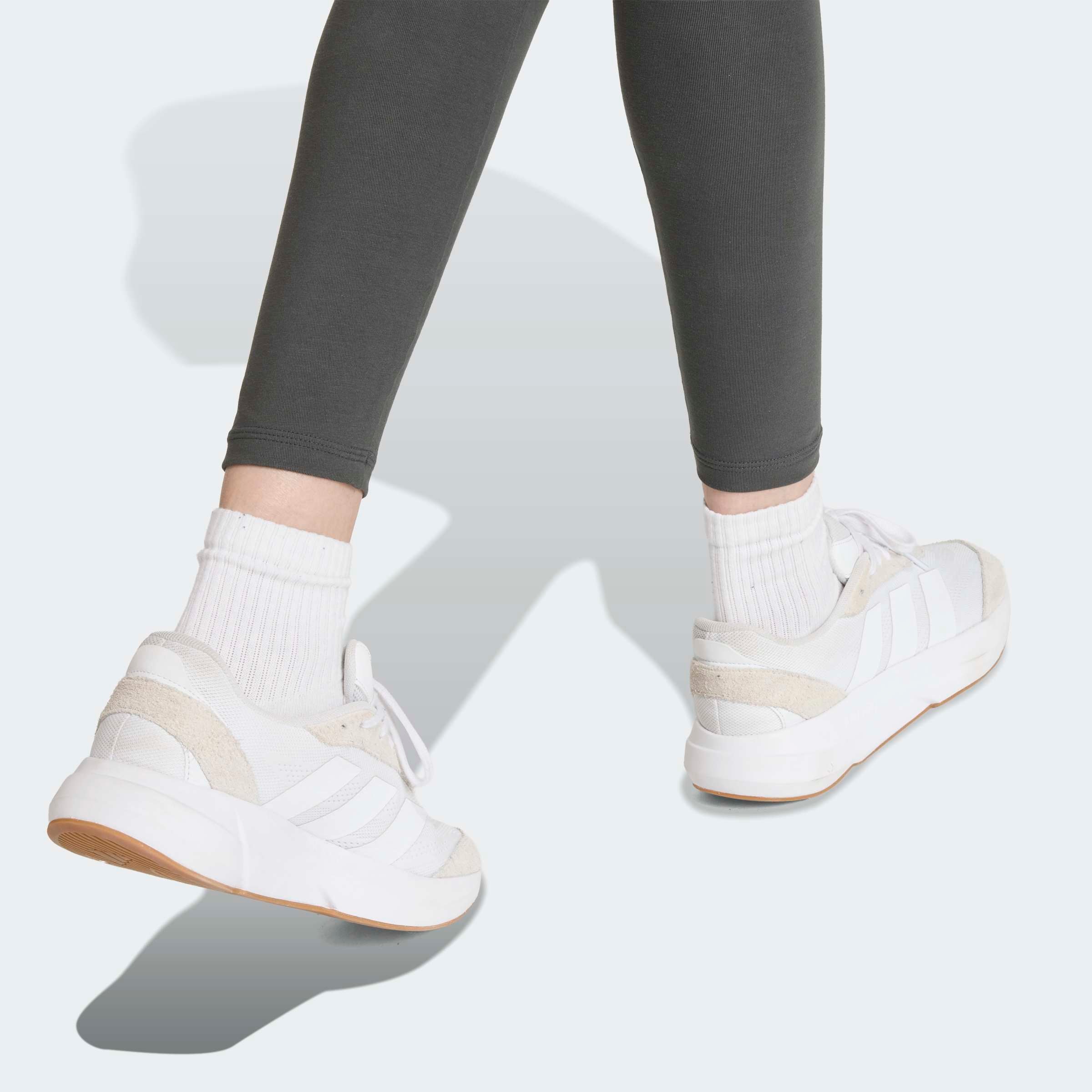 adidas Sportswear Leggings »ESSENTIALS LINEAR COTTON«  aus Baumwollmaterial mit Stretchanteil, hoher Bund, ohne Verschluss