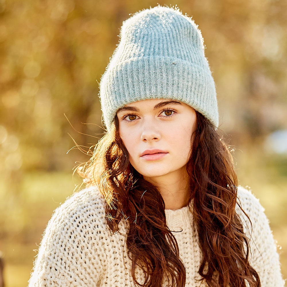 CAPO Strickmütze Dezente Melange-Töne, Grobstrick