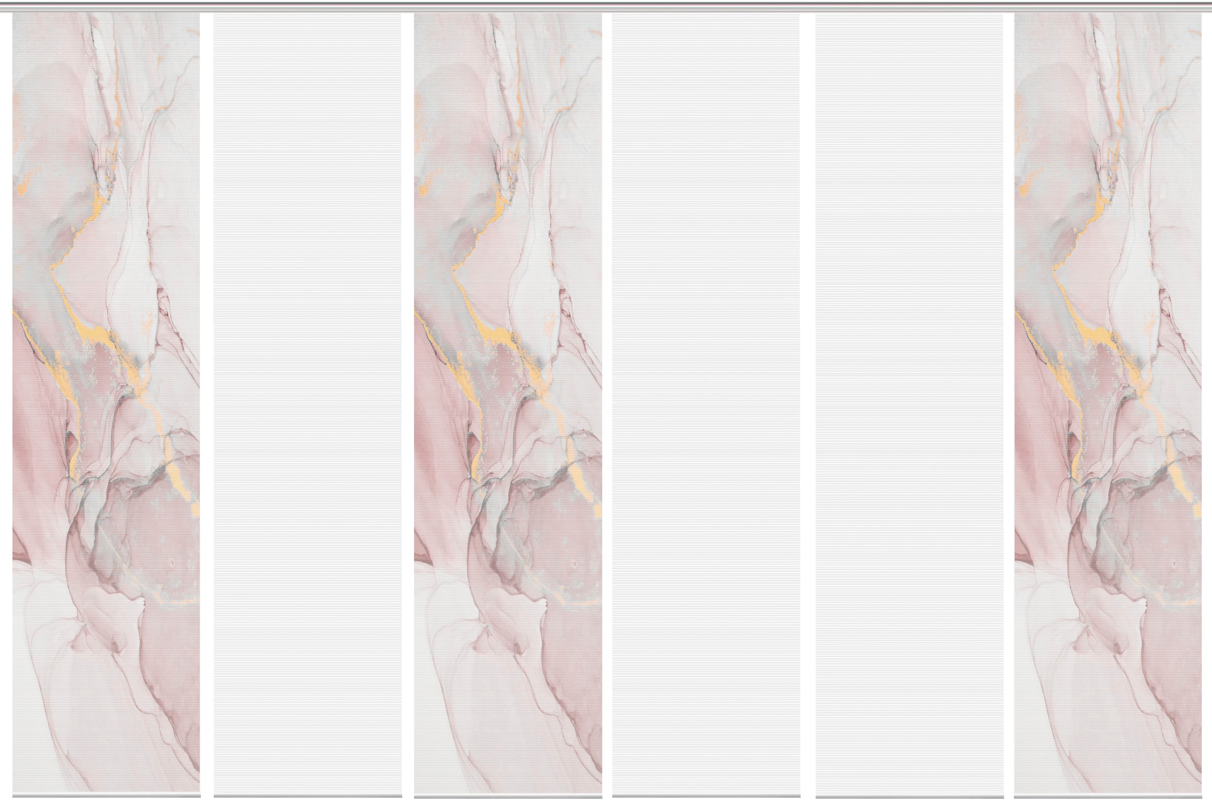 Vision S Schiebegardine »MARMOSA 6er SET« Paneelwagen 6 Stk. tlg. Bambus-Optik, Digital bedruckt