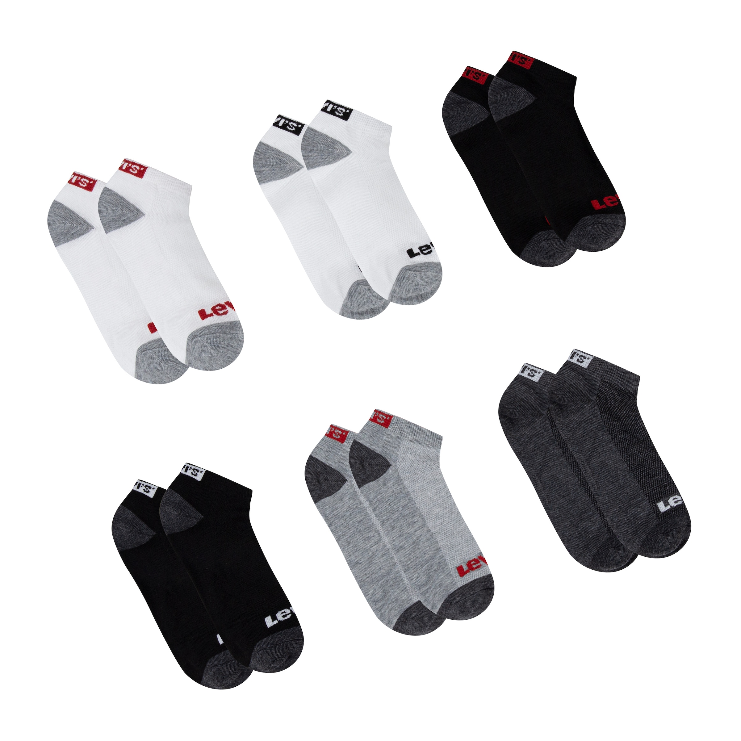 Levi's® Kids Kurzsocken »LHN BOX TAB LOW CUT 6PK MarkeL« Packung, 6 Paar tlg. UNISEX
