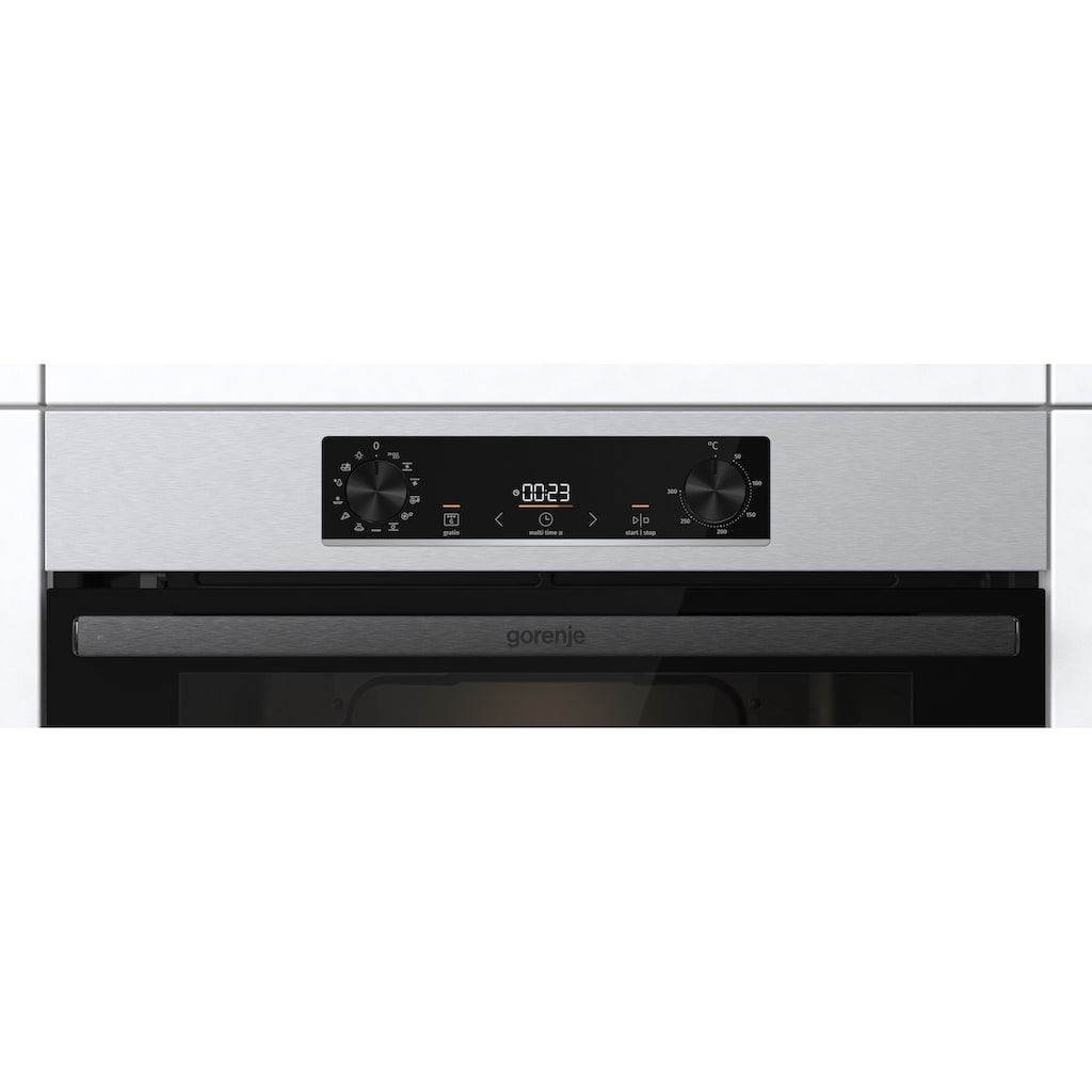 GORENJE Backofen-Set »Pacific Backofen-Set Pyrolyse 2021«, BPSB737OTX, mit 1-fach-Teleskopauszug, ecoClean