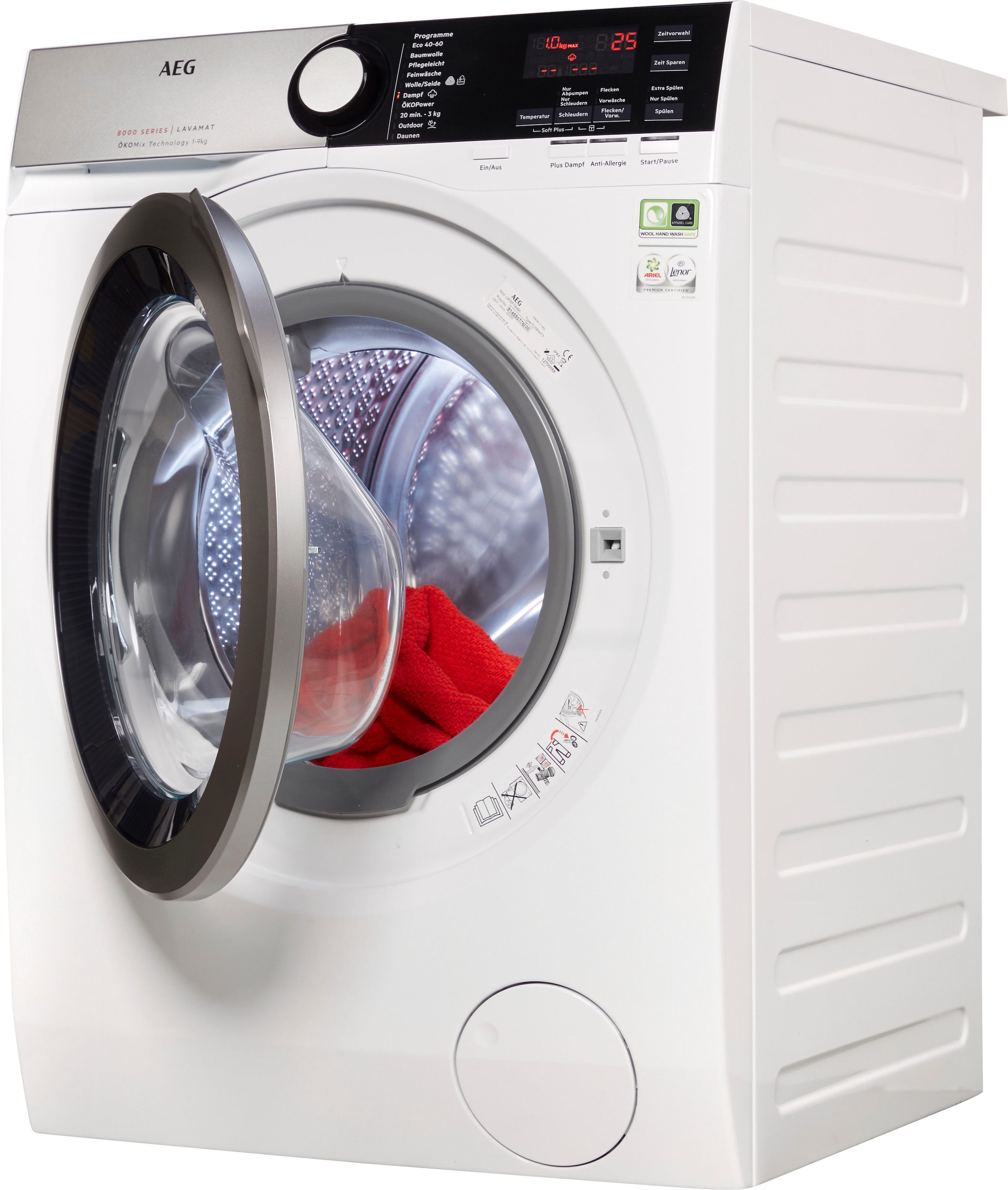 AEG Waschmaschine, L8FEF76490, 9 Garantie Jahren U/min 1400 3 XXL mit kg